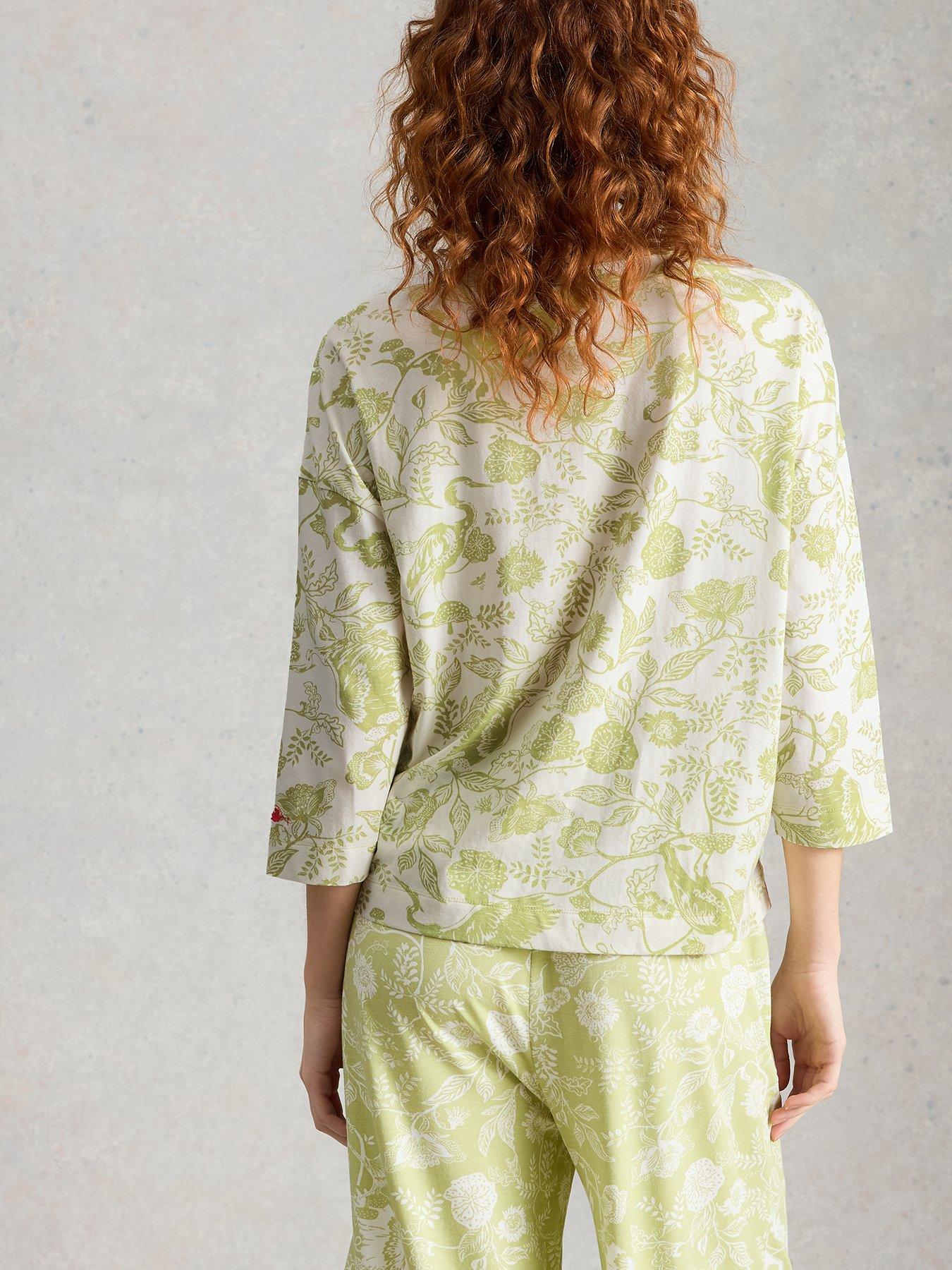 Image 2 of 6 of White Stuff Maya Boxy Printed Pj Tee