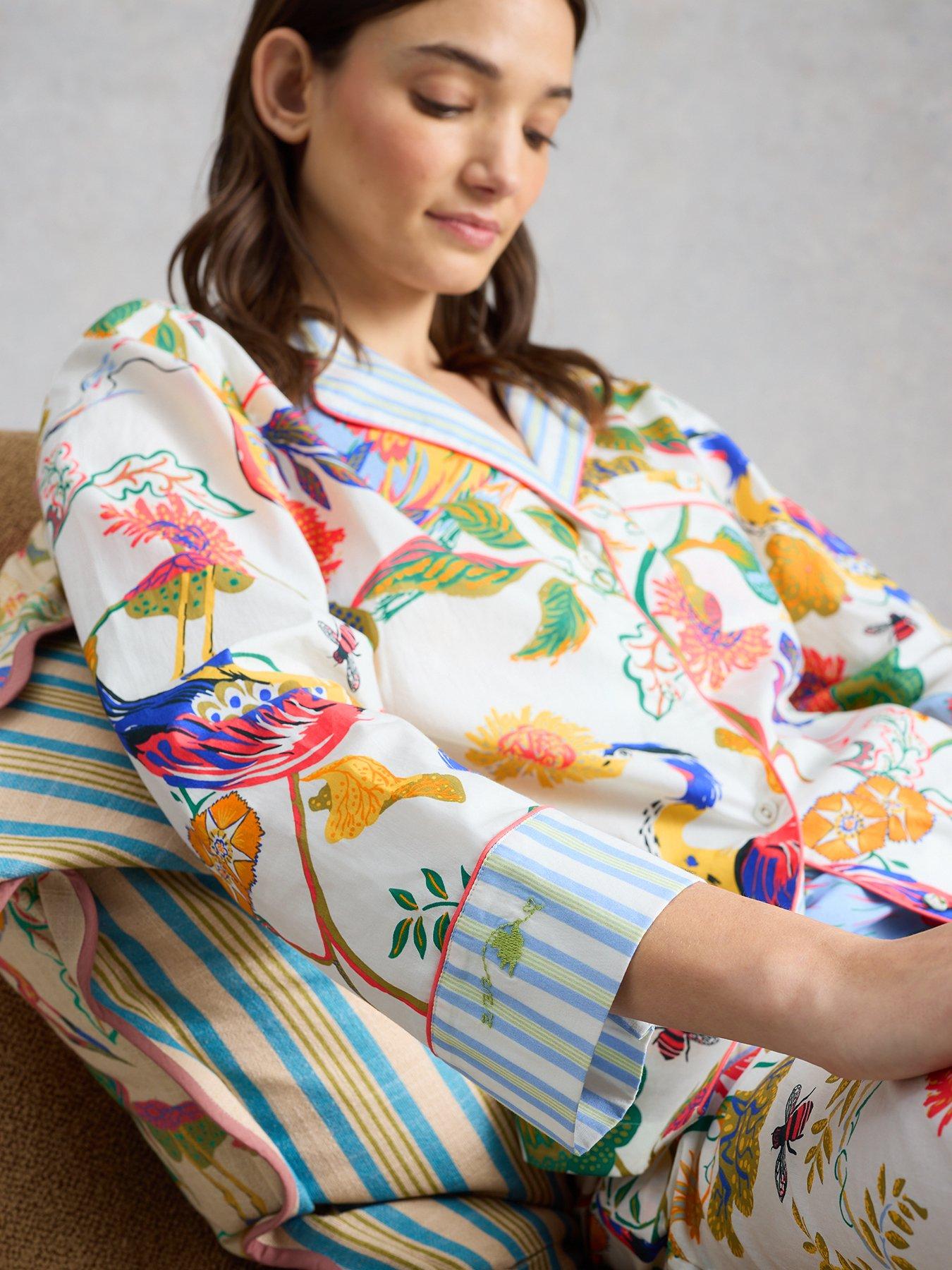  image of white-stuff-nina-lightweight-pyjama-shirt-cream
