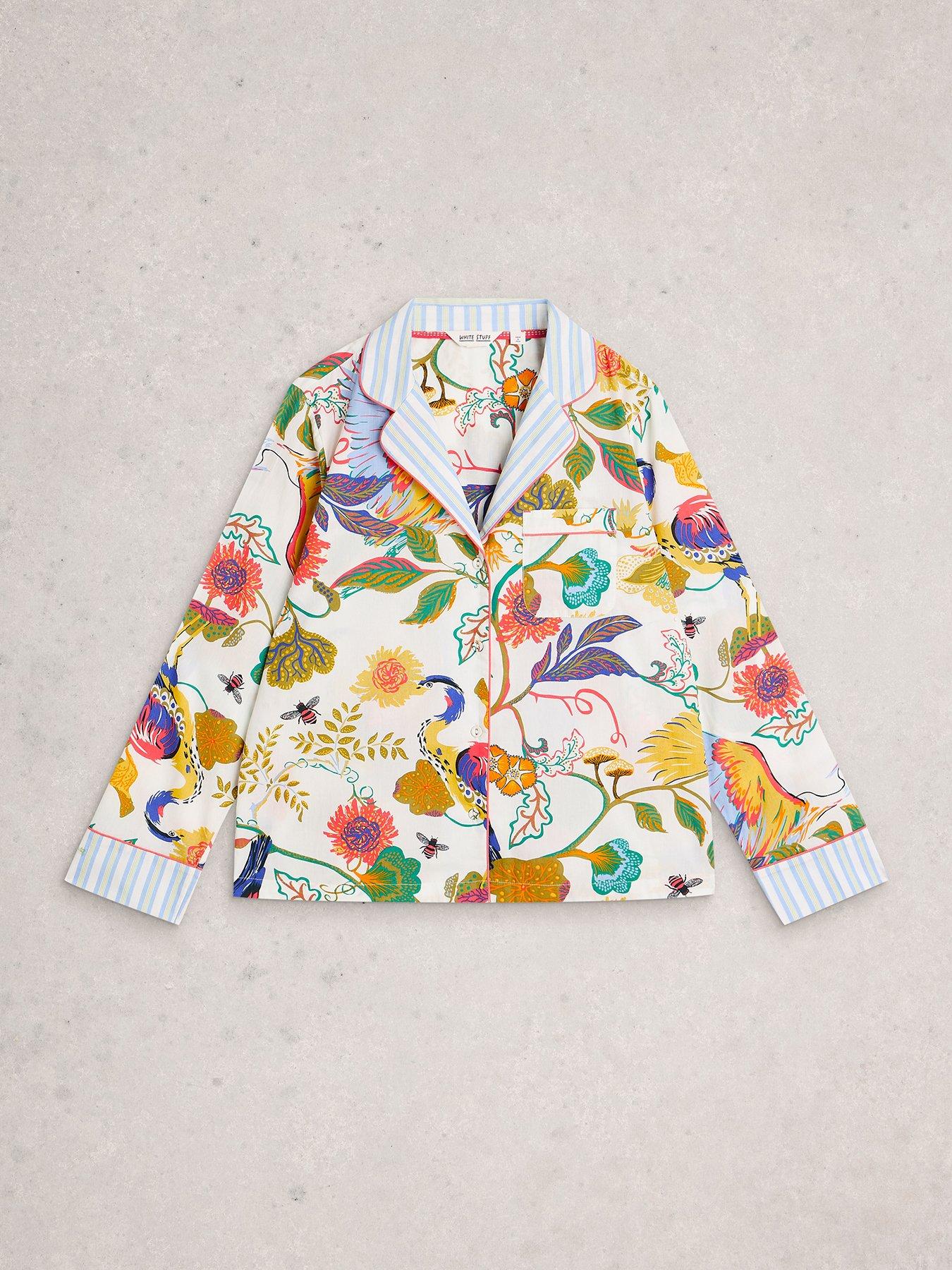  image of white-stuff-nina-lightweight-pyjama-shirt-cream