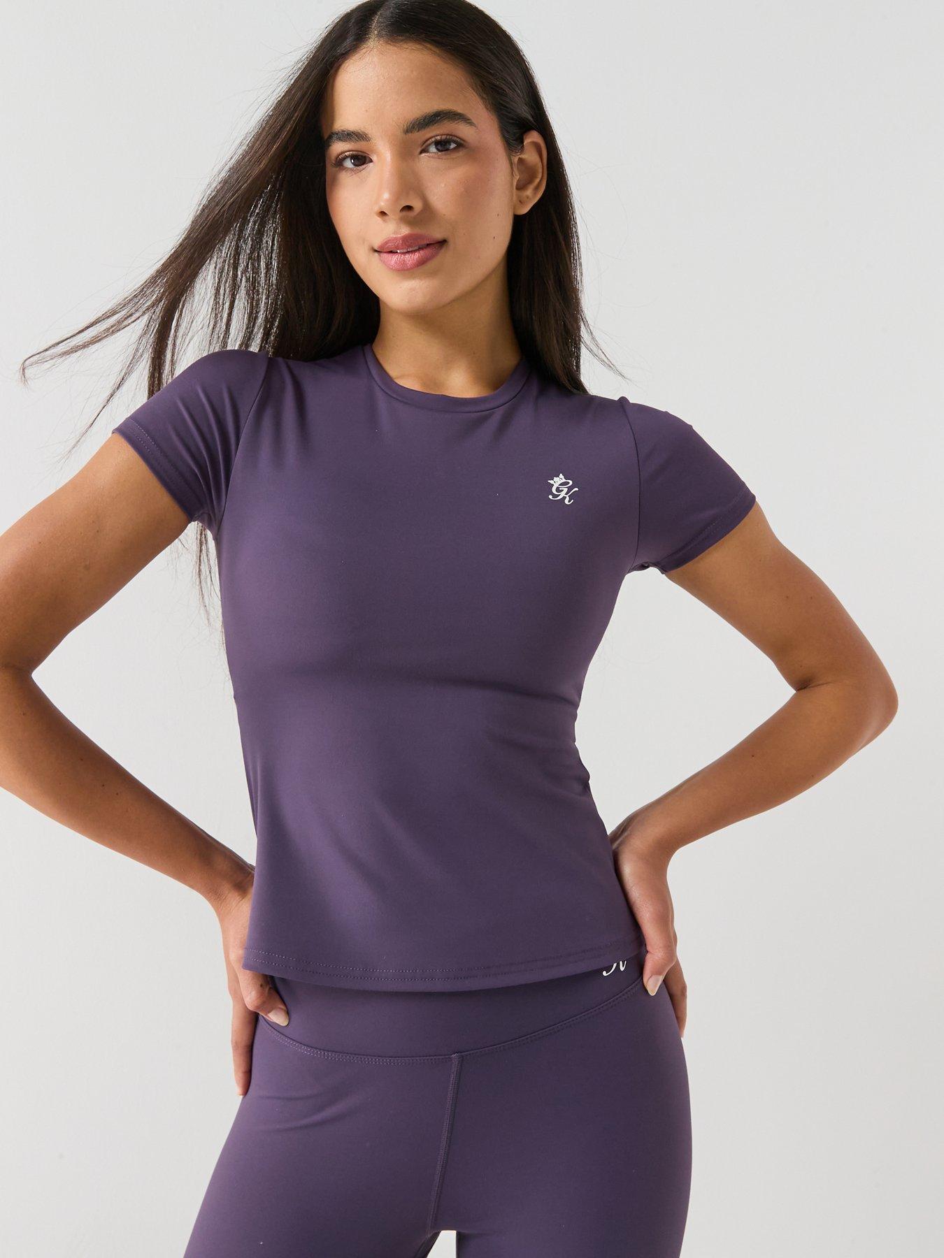 Gym King Womens 365 Cap Sleeve T-Shirt - Purple