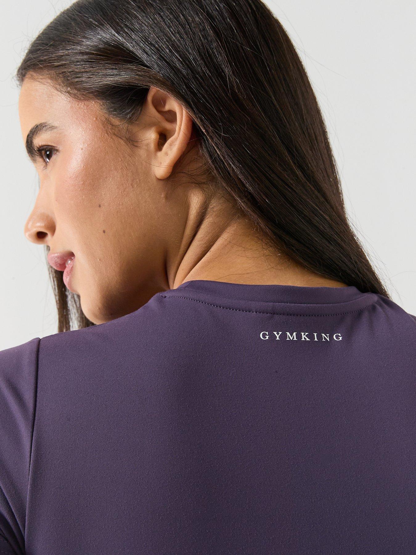 Image 6 of 6 of Gym King Womens 365 Cap Sleeve T-Shirt - Purple
