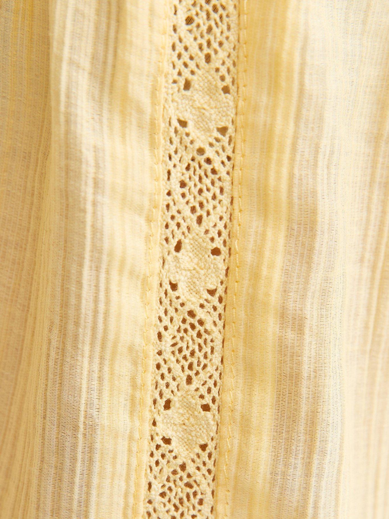  image of new-look-lace-button-long-sleeve-blouse-light-yellow