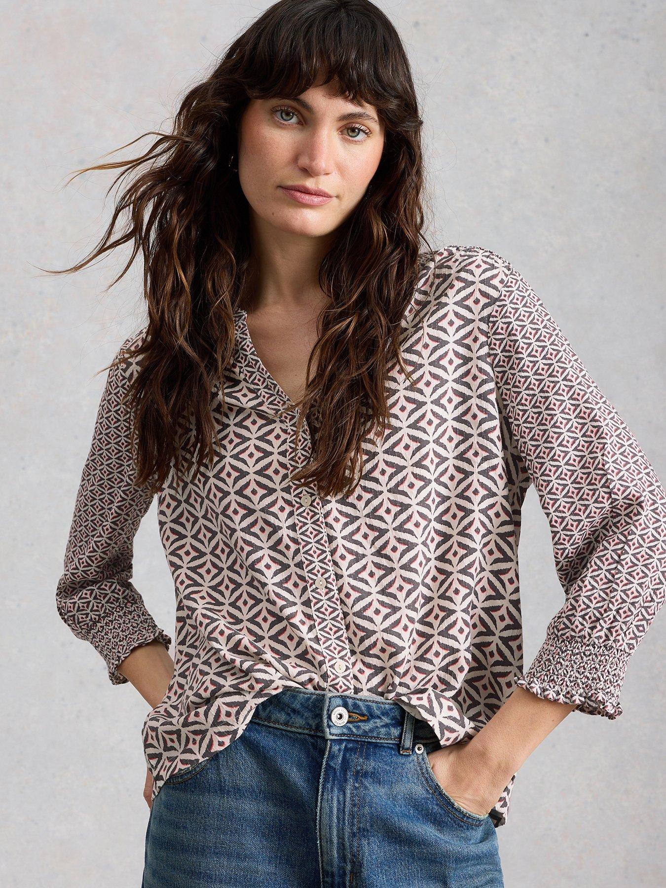 White Stuff May Mix Print Top