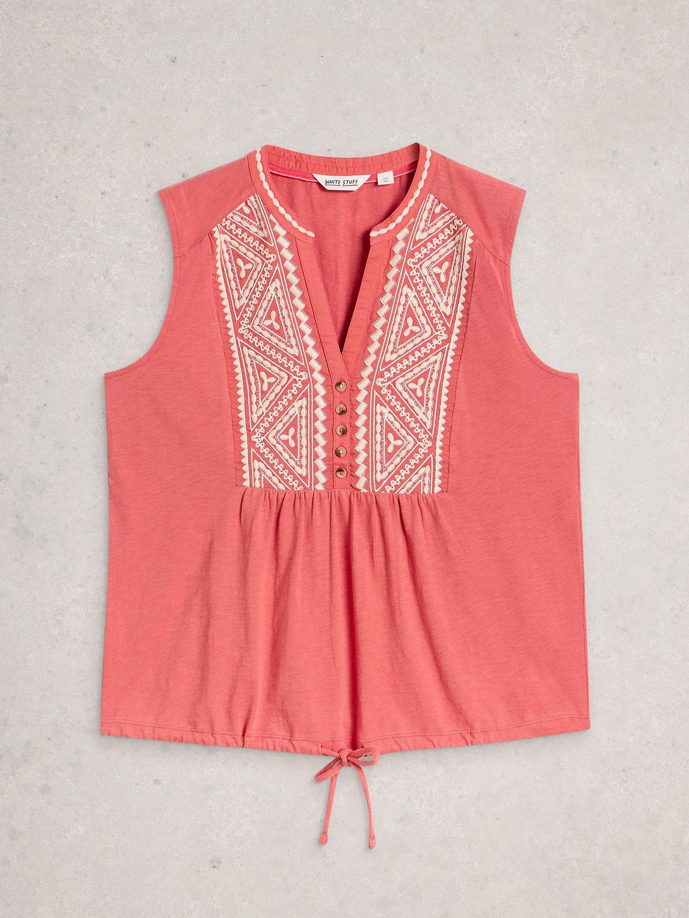 Image 5 of 6 of White Stuff Peony Sleeveless Shirt - Pink