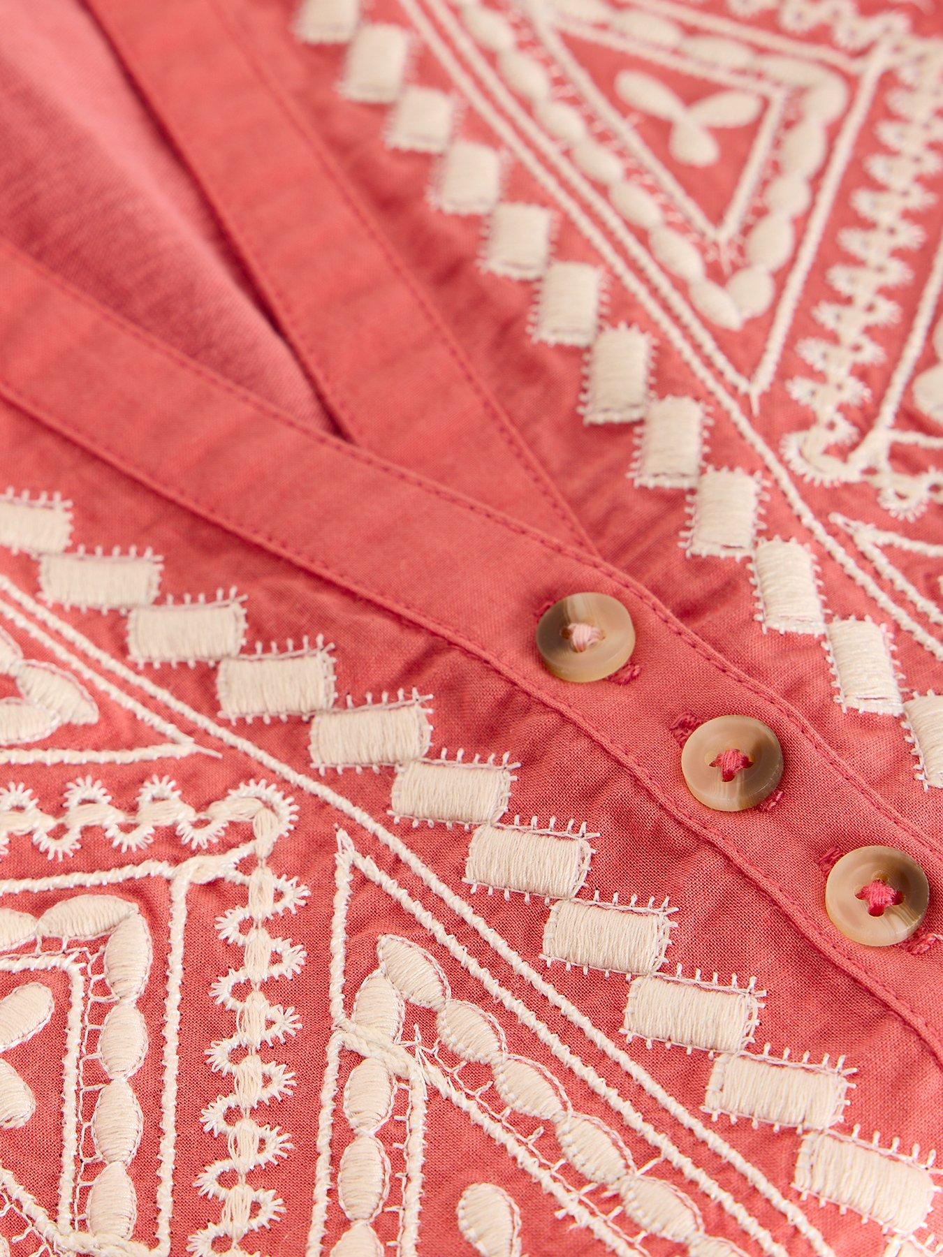 Image 6 of 6 of White Stuff Peony Sleeveless Shirt - Pink