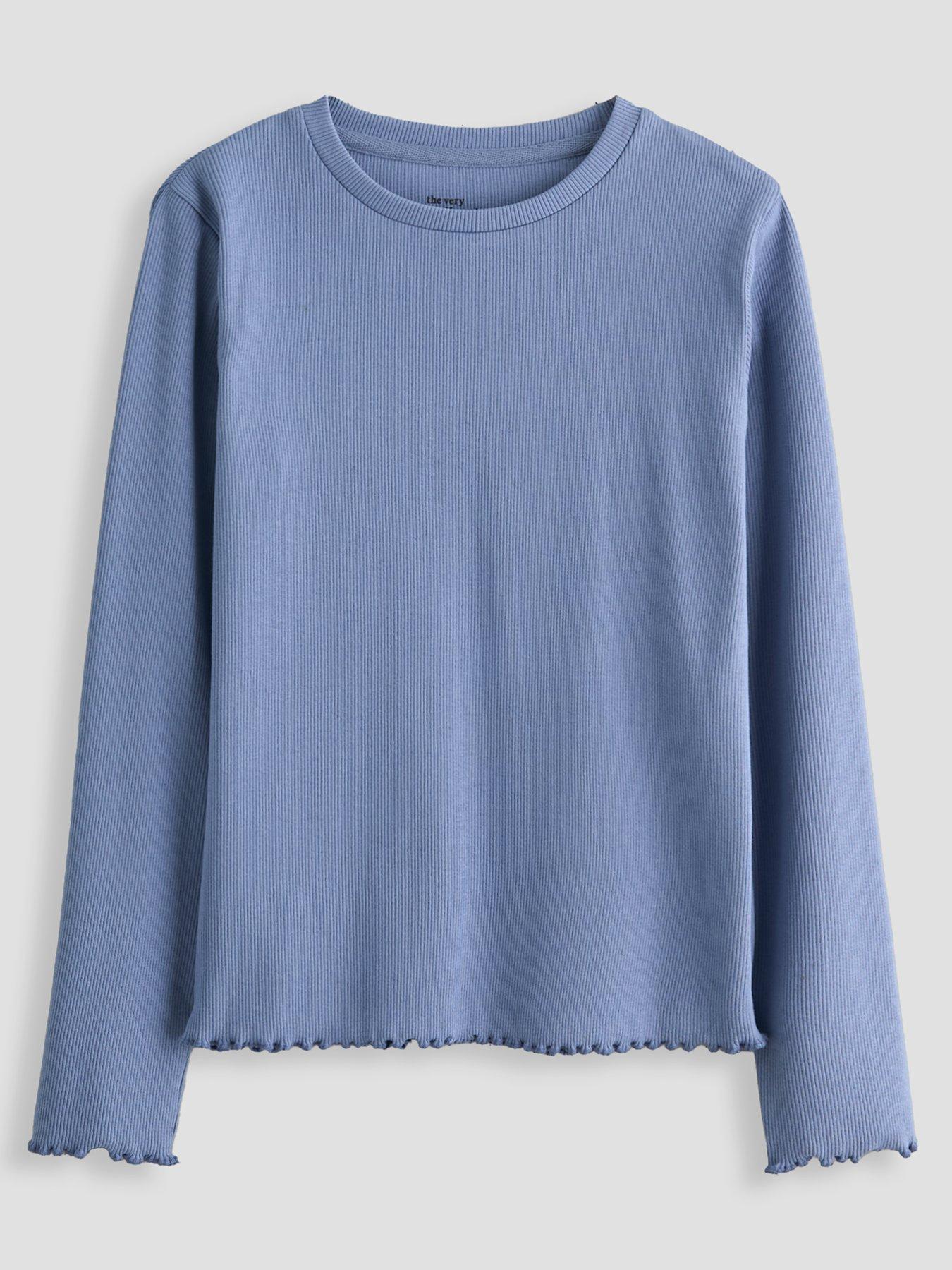 Image 3 of 5 of The Very Collection Girls Basic 5 Pack Long Sleeve Tops - Multi