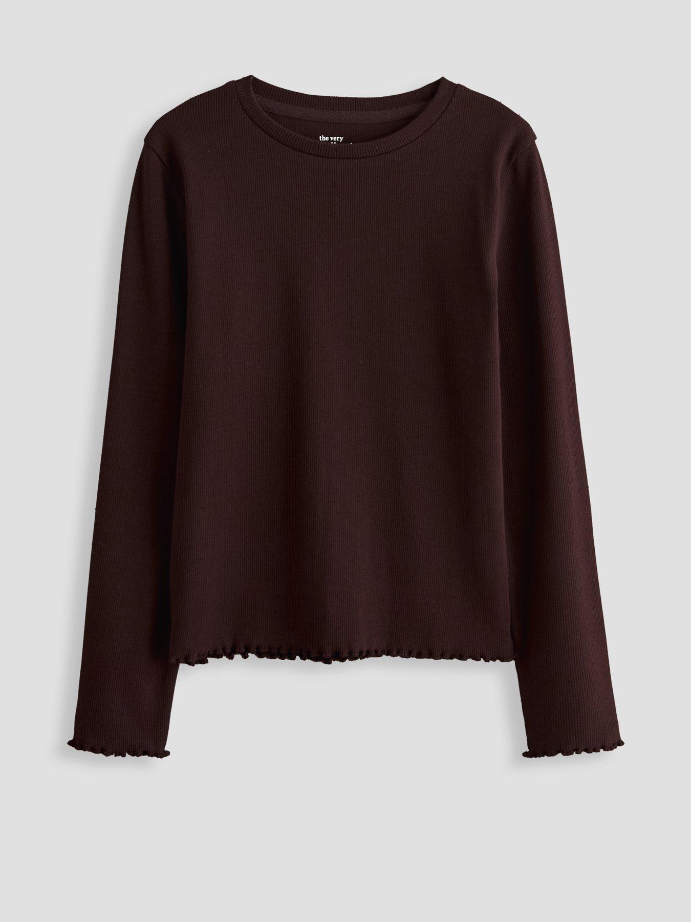 Image 4 of 5 of The Very Collection Girls Basic 5 Pack Long Sleeve Tops - Multi