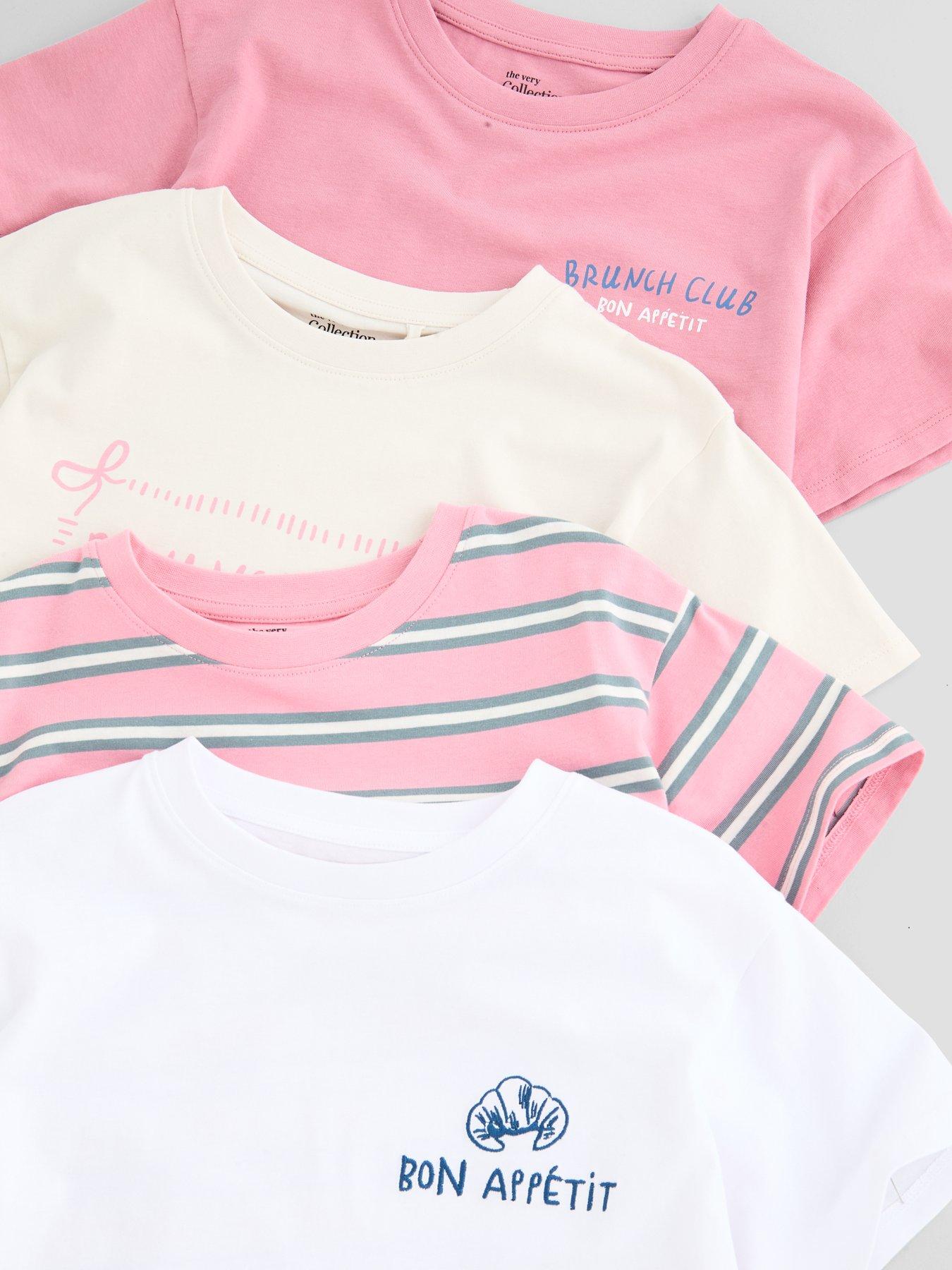 Image 5 of 5 of The Very Collection Girls 4 Pack T-shirts (3 - 16 years) - Multi