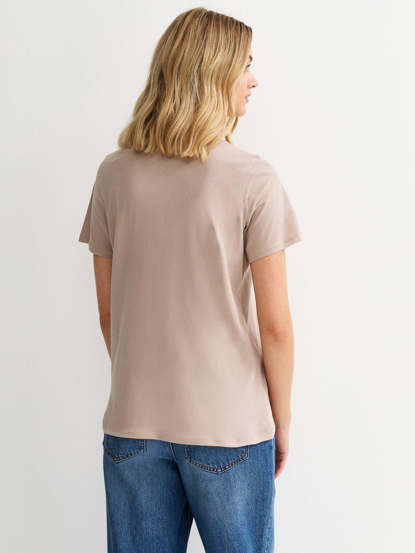  image of new-look-mink-leopard-print-nyc-regular-t-shirt