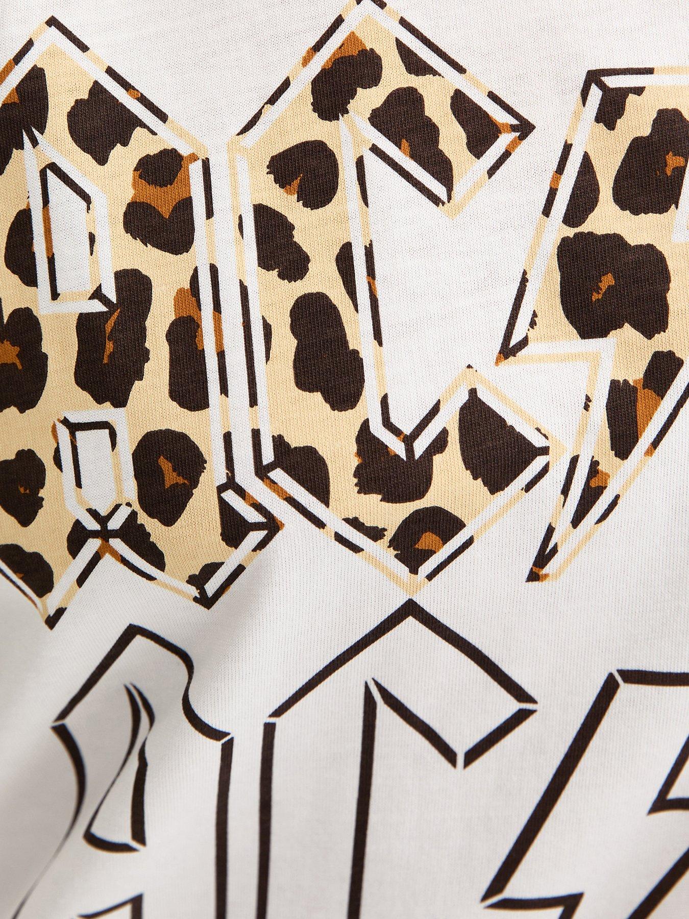  image of new-look-acdc-leopard-print-oversized-t-shirt-white