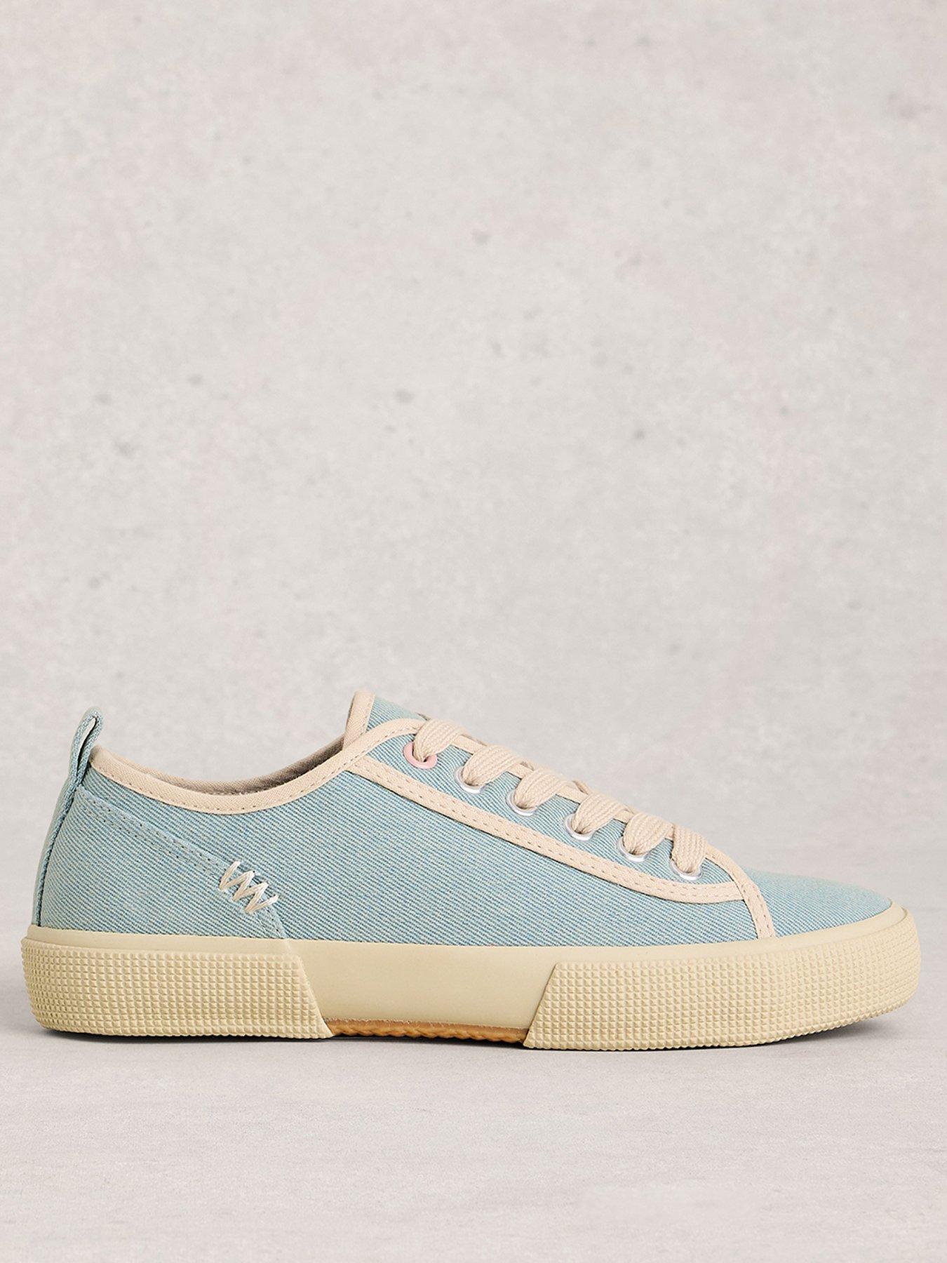  image of white-stuff-pippa-canvas-lace-up-trainer-blue