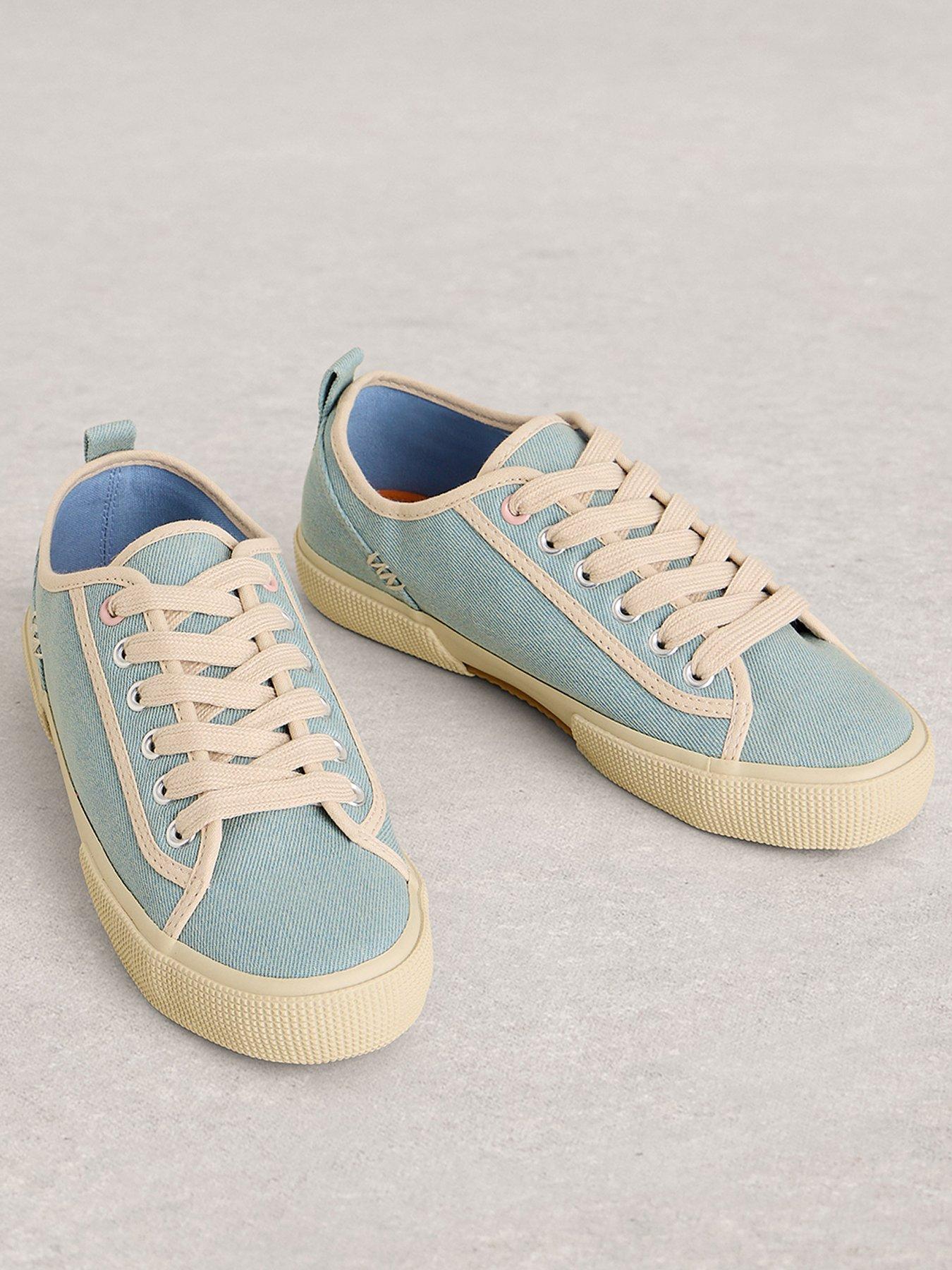  image of white-stuff-pippa-canvas-lace-up-trainer-blue