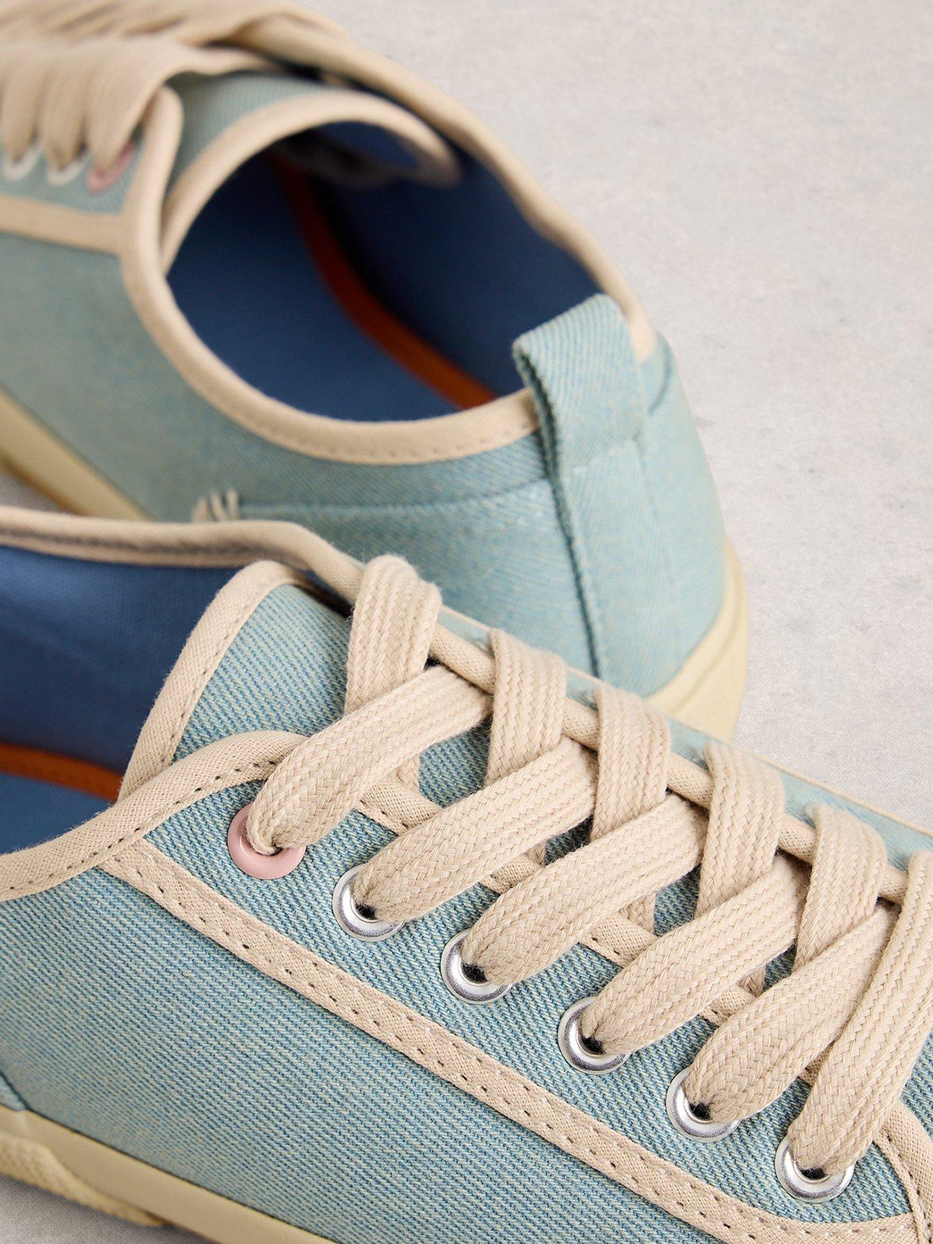  image of white-stuff-pippa-canvas-lace-up-trainer-blue