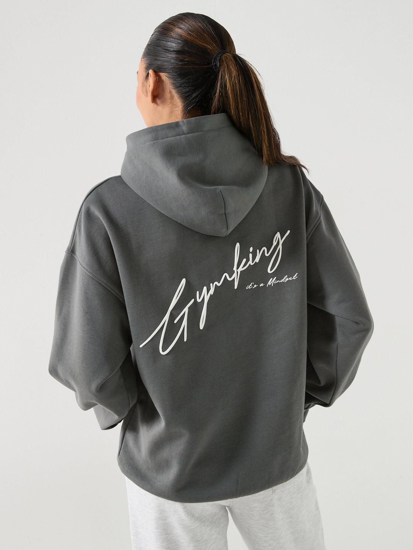 Image 2 of 6 of Gym King Womens Script Mindset 1/4 Zip Funnel - Green