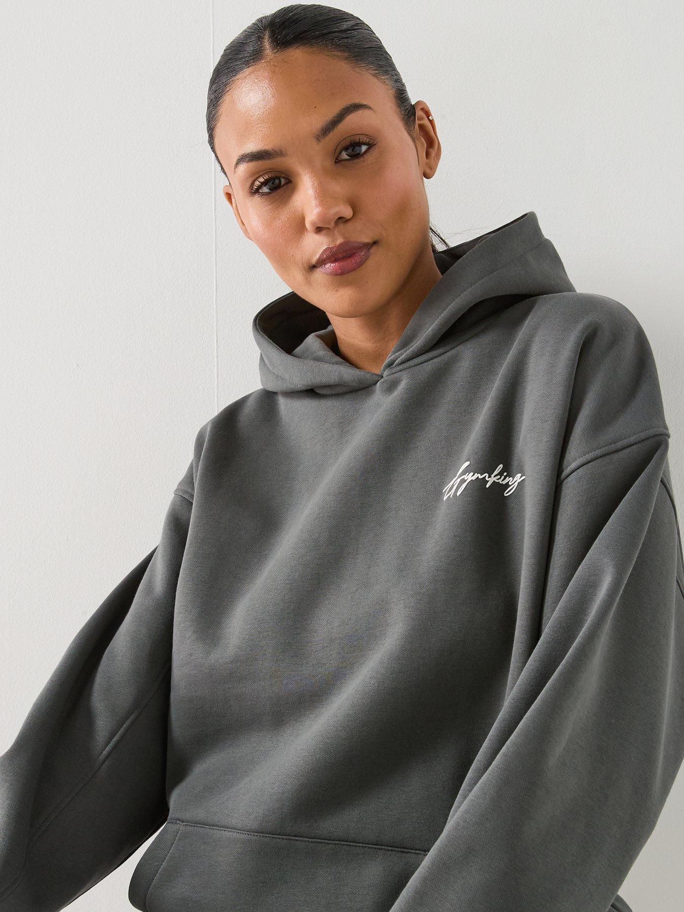 Image 4 of 6 of Gym King Womens Script Mindset 1/4 Zip Funnel - Green