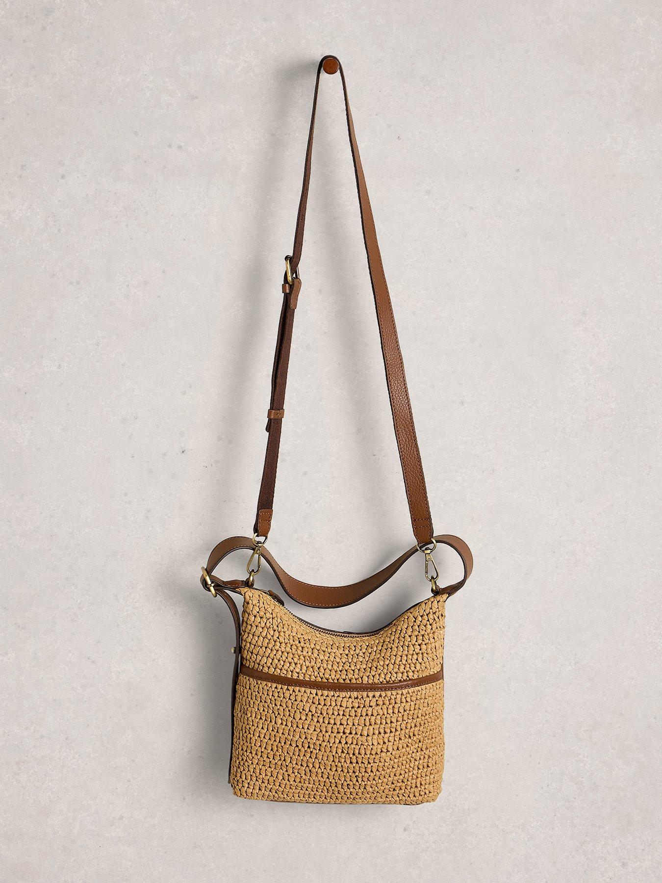  image of white-stuff-mini-sophia-raffia-crossbody-brown