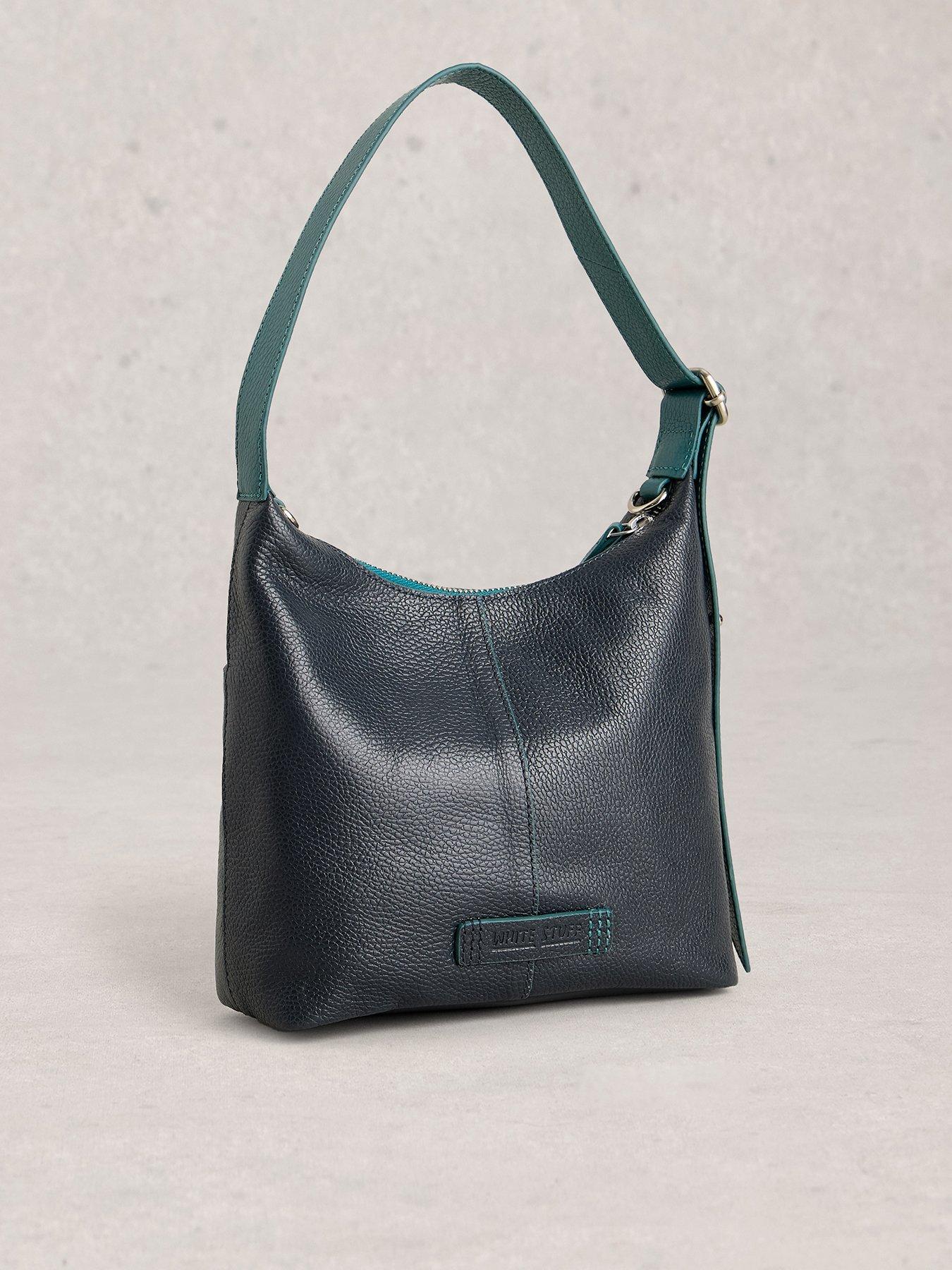 Image 2 of 4 of White Stuff Mini Sophia Leather Crossbody - Navy