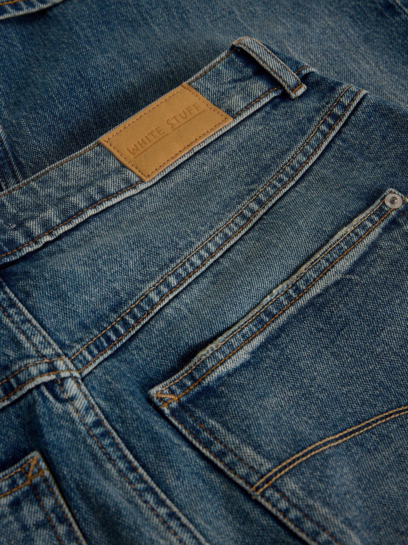  image of white-stuff-bailey-straight-turn-up-jeans-blue