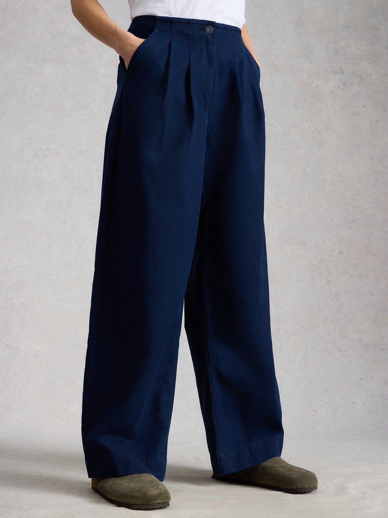 White Stuff Clara Wide Leg Trouser - Navy