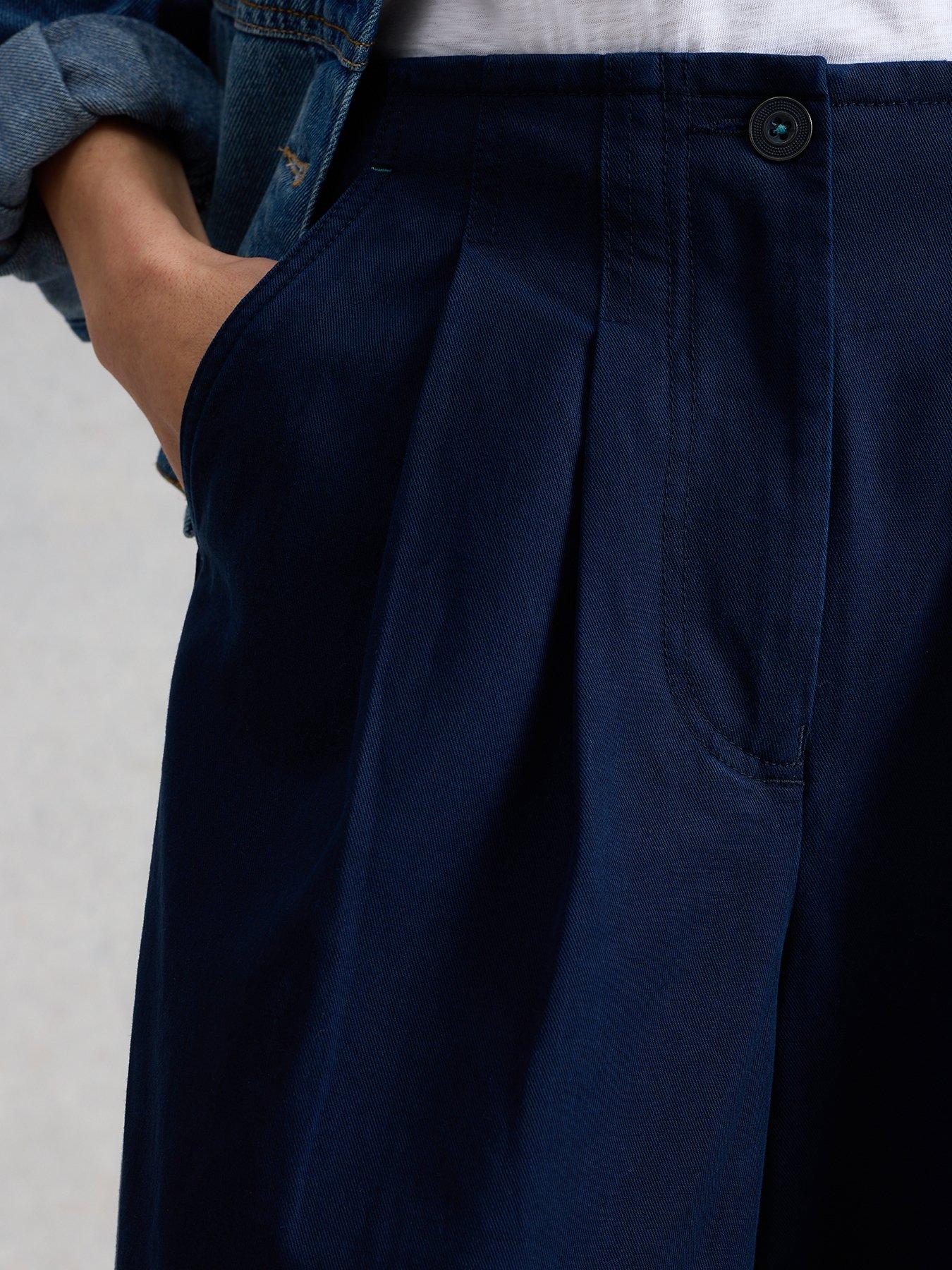 Image 4 of 6 of White Stuff Clara Wide Leg Trouser - Navy