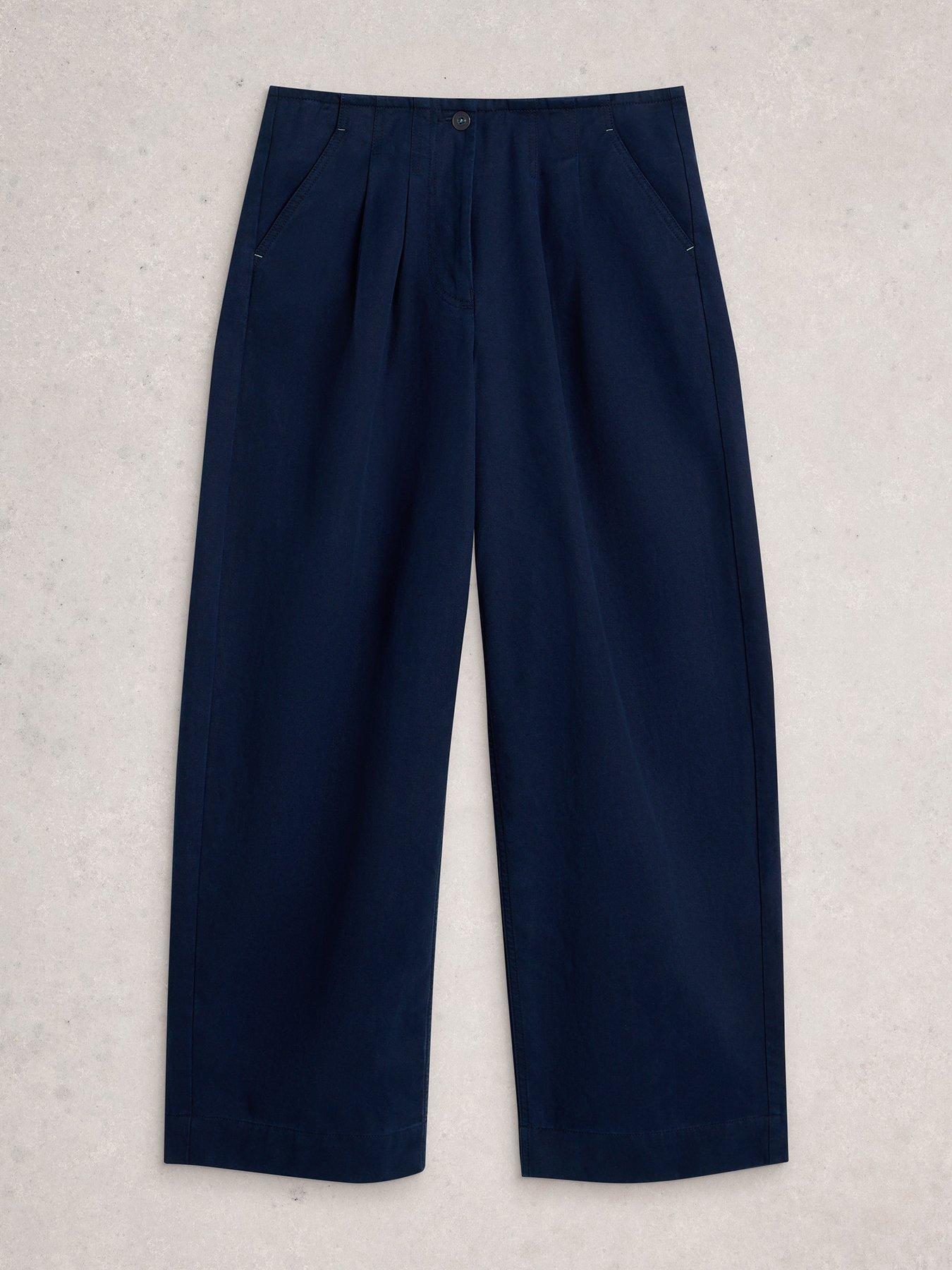 Image 5 of 6 of White Stuff Clara Wide Leg Trouser - Navy