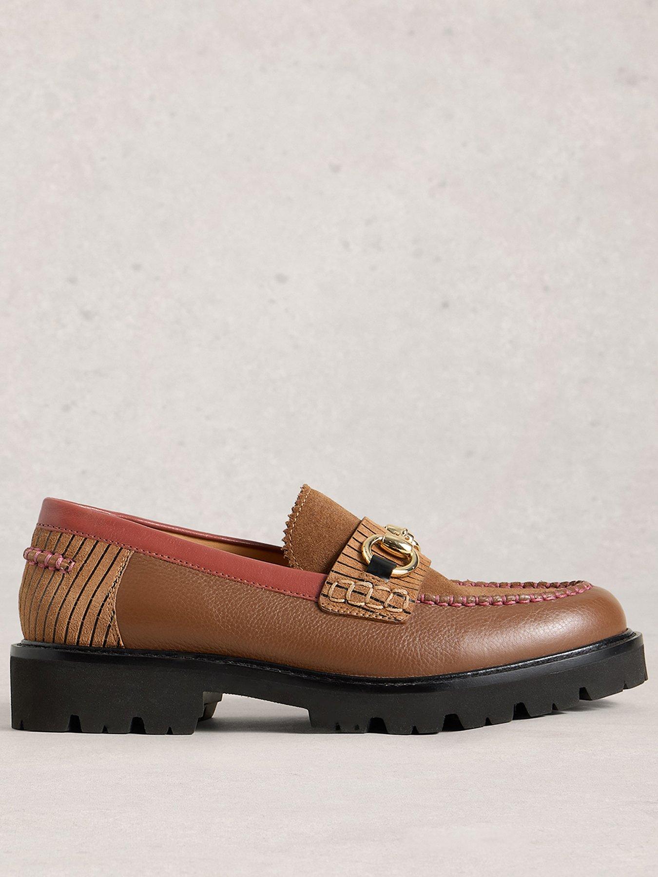 Image 1 of 4 of White Stuff Laura Chunky Loafer - Brown