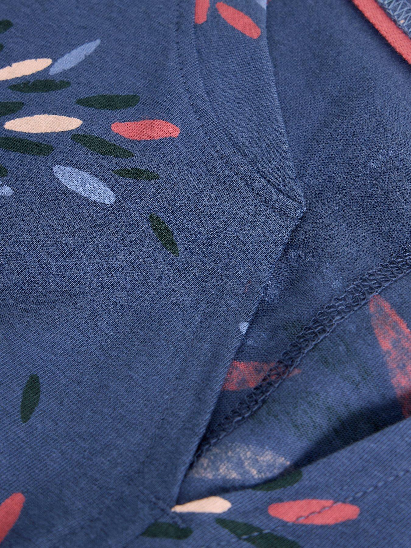 Image 6 of 6 of White Stuff Nelly Notch Neck Tee - Navy