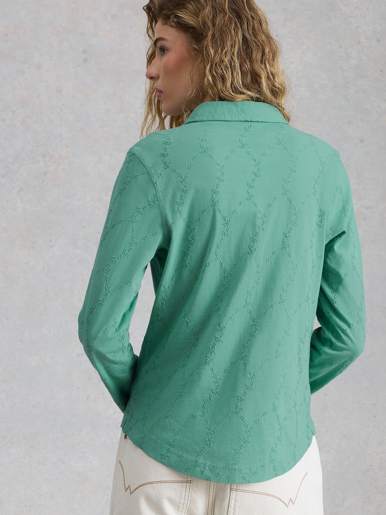 Image 2 of 6 of White Stuff Annie Broderie Jersey Shirt