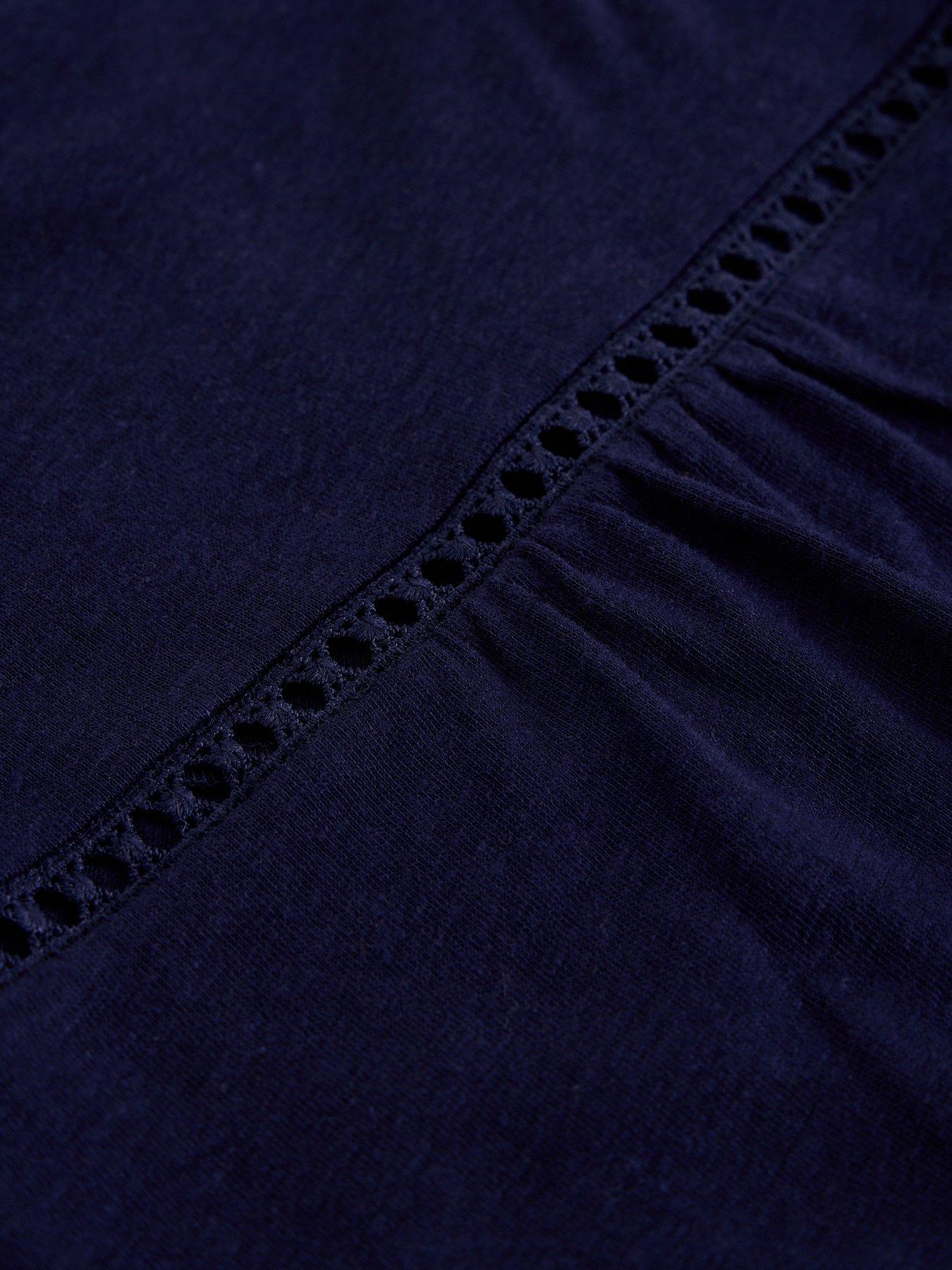Image 6 of 6 of White Stuff Ella Lace Tee - Navy