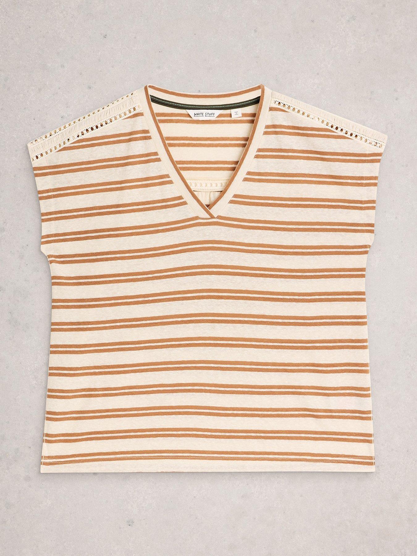 Image 5 of 6 of White Stuff Ella Lace Tee - Brown