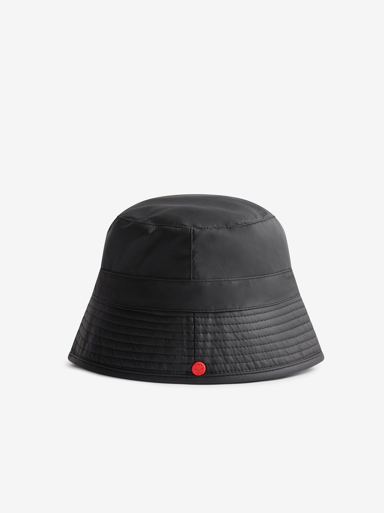 back image of hunter-dornie-bucket-hat-black