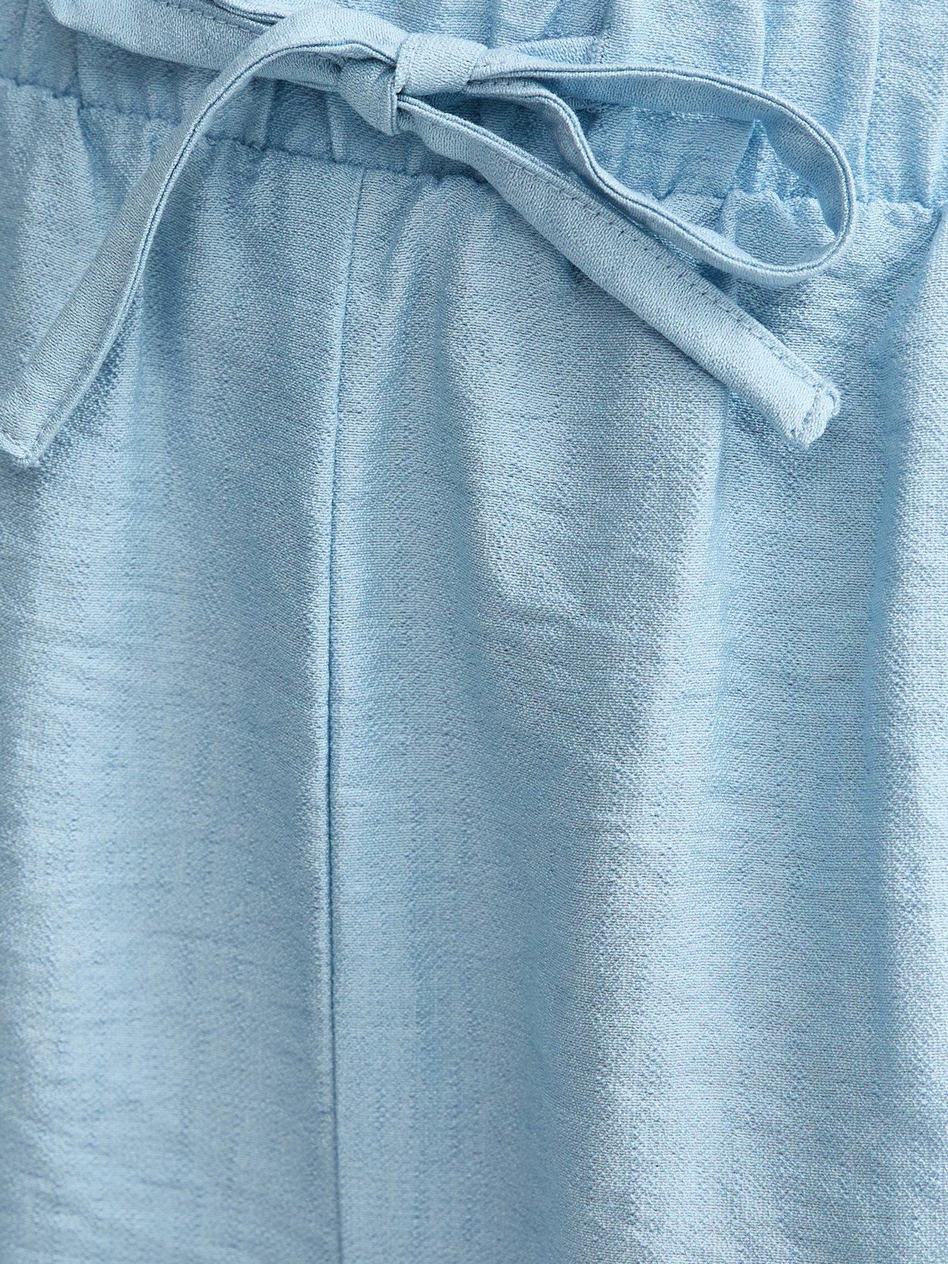  image of new-look-light-blue-woven-drawstring-shorts