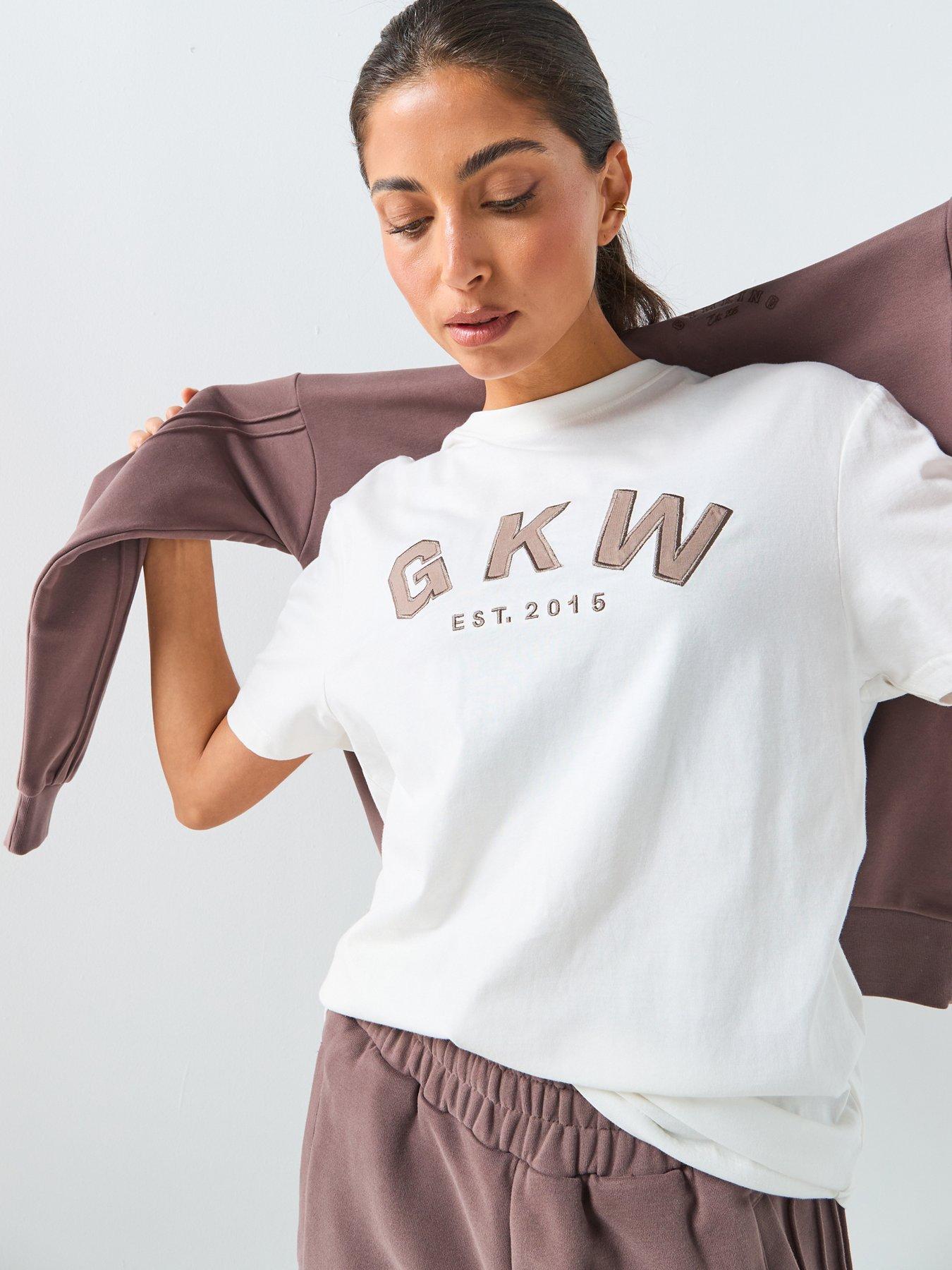 Gym King Womens W Boyfriend T-Shirt - Cream