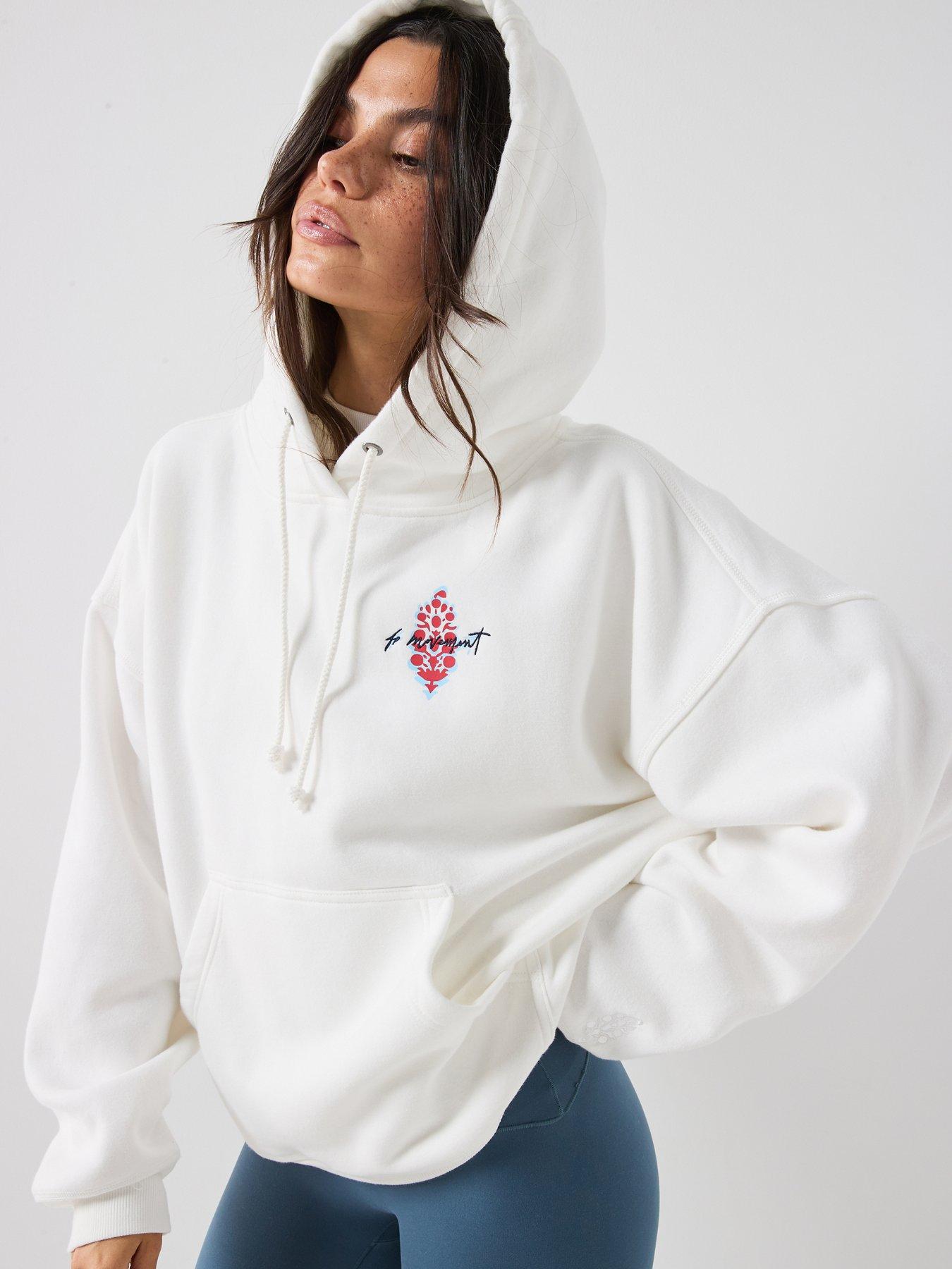 FP Movement Womens Training Final Call Front Logo Hoodie - White