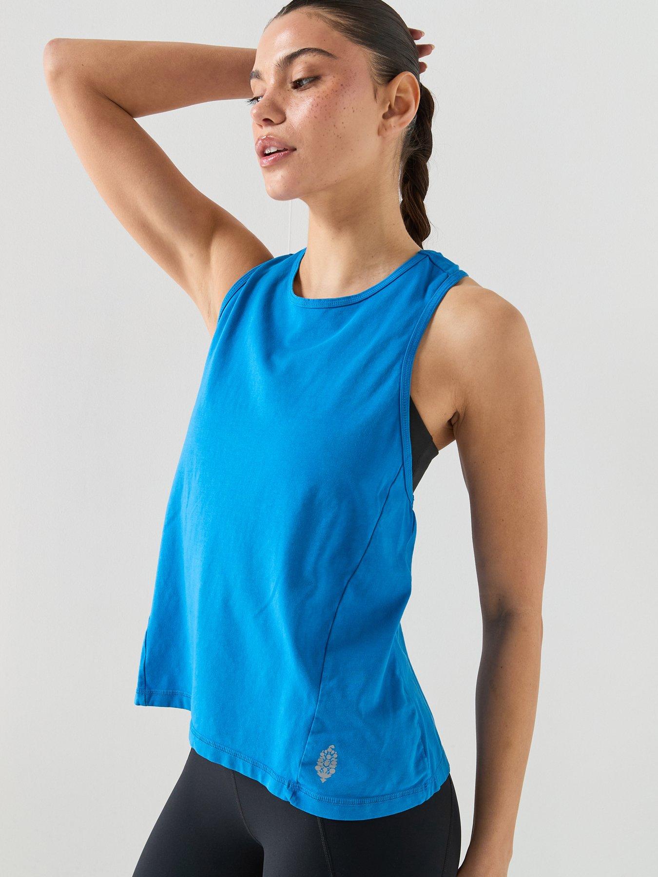 FP Movement Womens Training Hot Shot Twist Tank - Blue