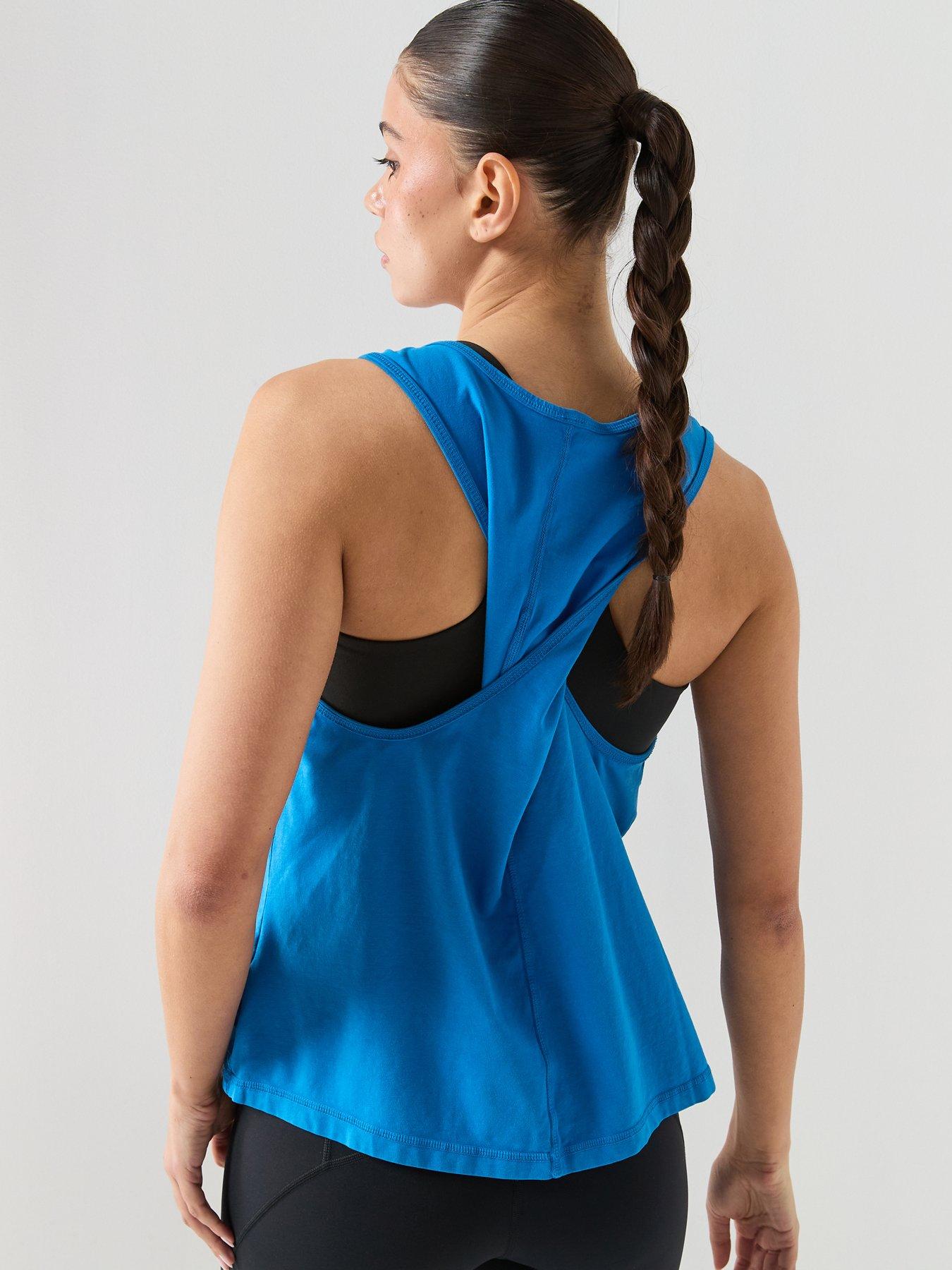 Image 2 of 6 of FP Movement Womens Training Hot Shot Twist Tank - Blue