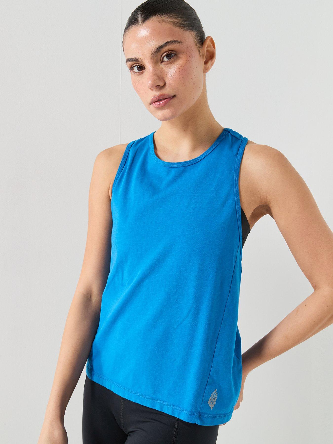 Image 5 of 6 of FP Movement Womens Training Hot Shot Twist Tank - Blue