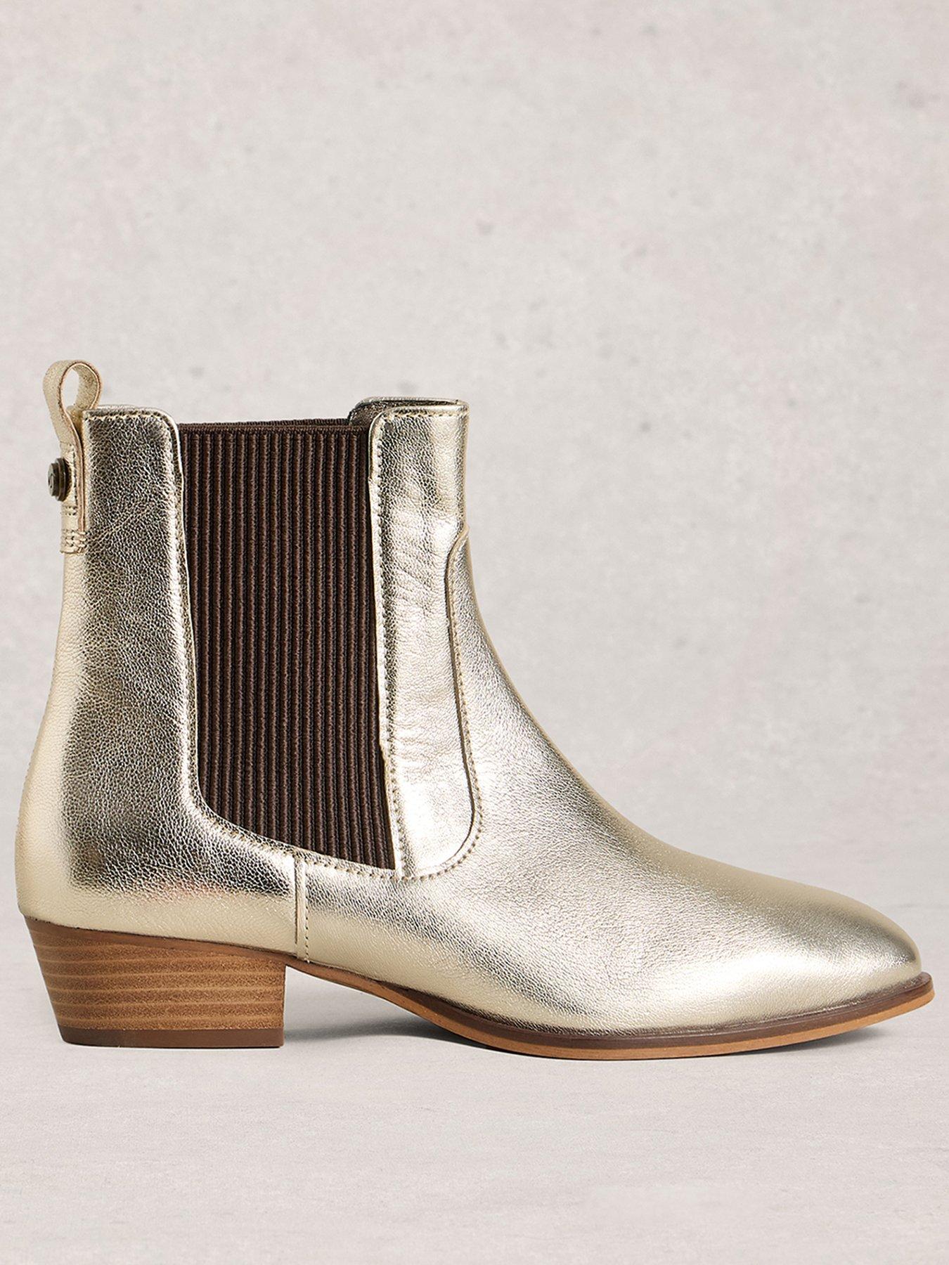  image of white-stuff-chelsea-willow-ankle-boot-gold-tone