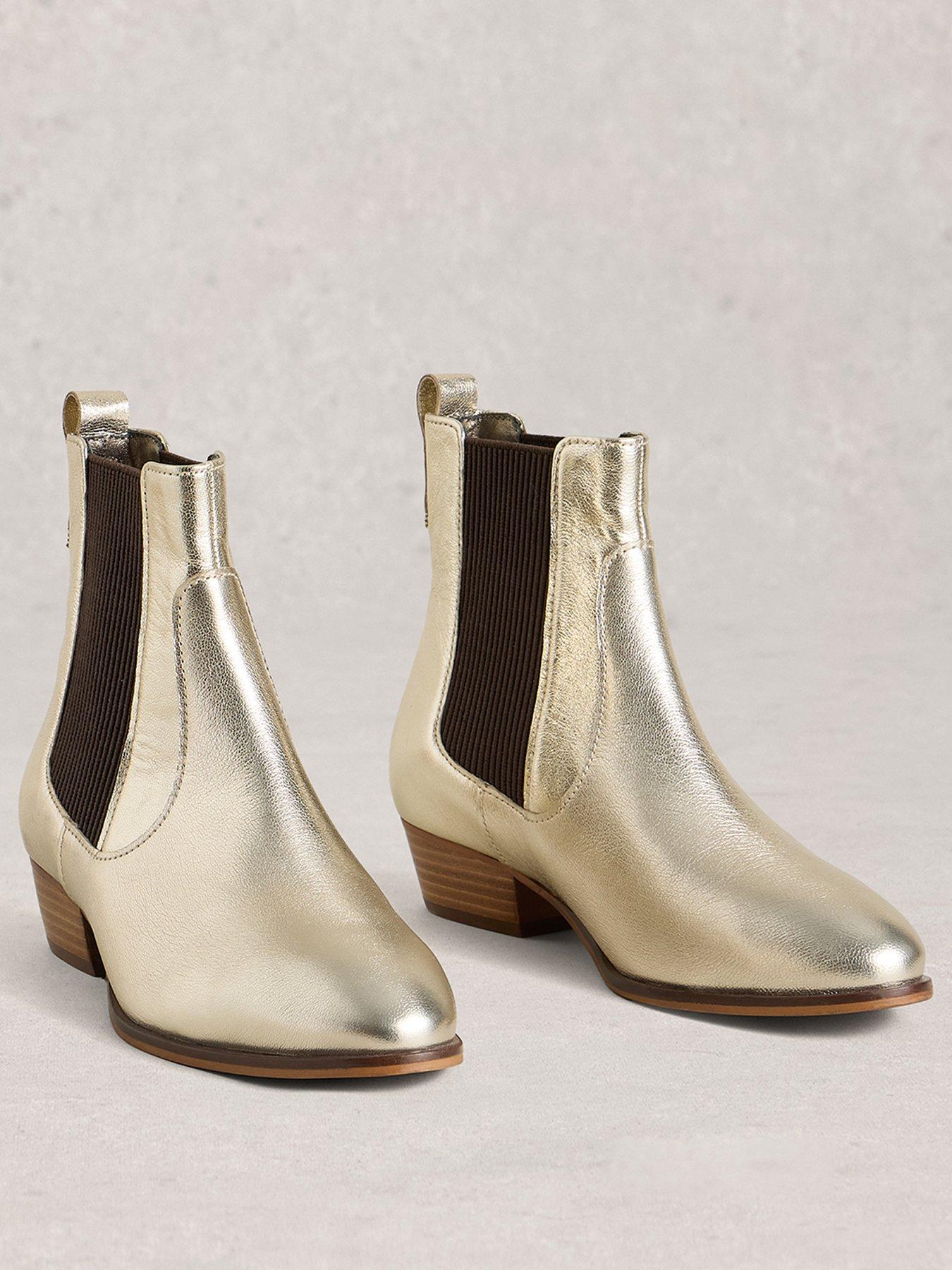  image of white-stuff-chelsea-willow-ankle-boot-gold-tone