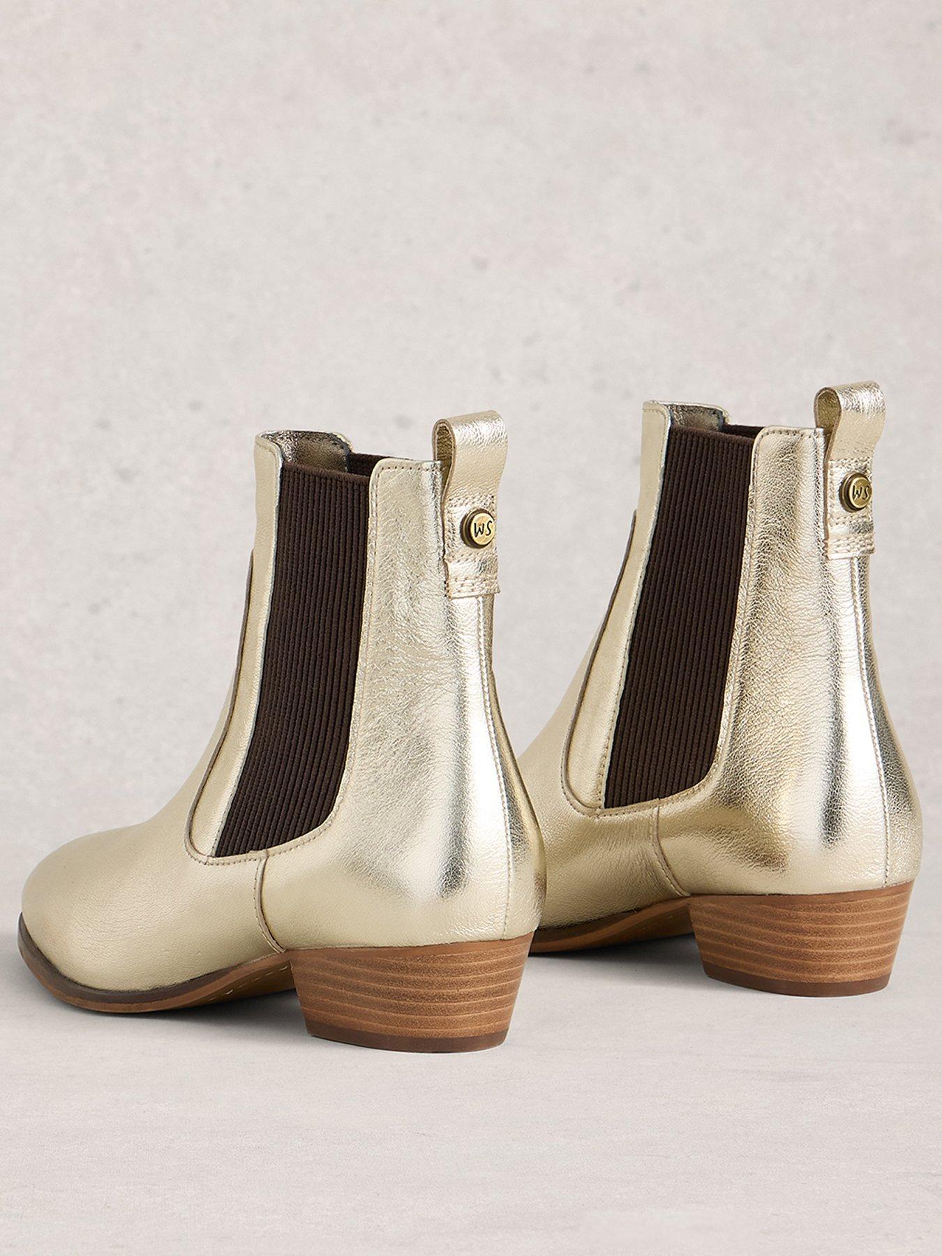  image of white-stuff-chelsea-willow-ankle-boot-gold-tone