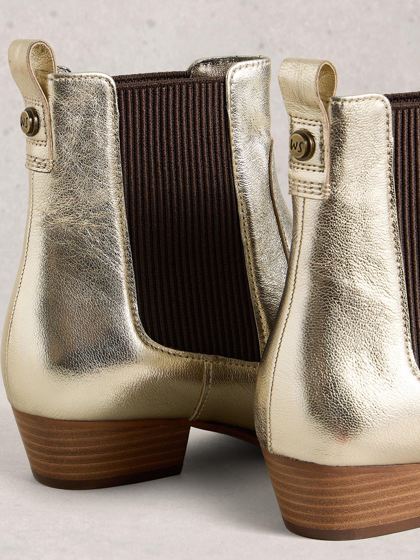  image of white-stuff-chelsea-willow-ankle-boot-gold-tone