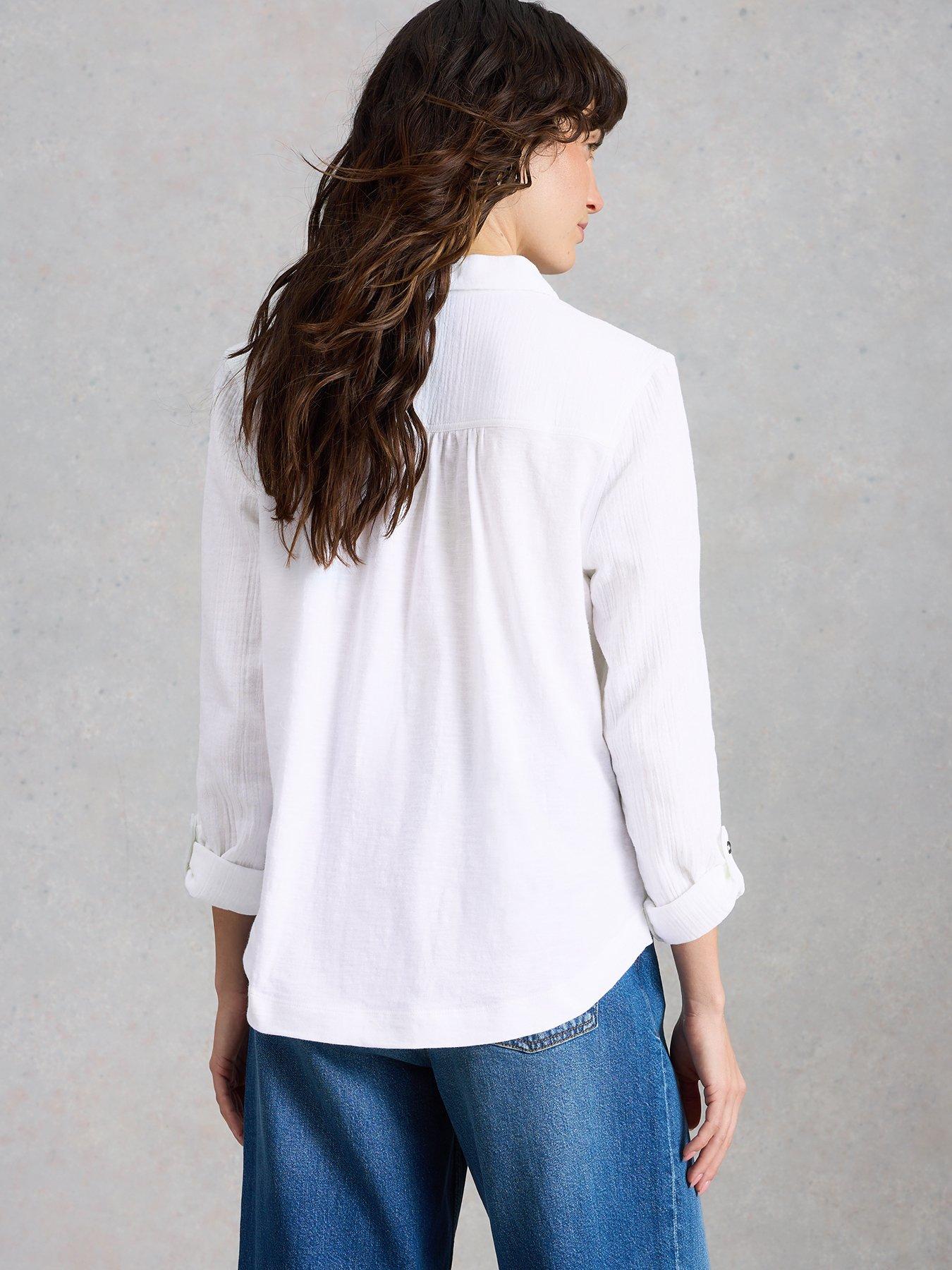  image of white-stuff-annie-double-cloth-shirt-white