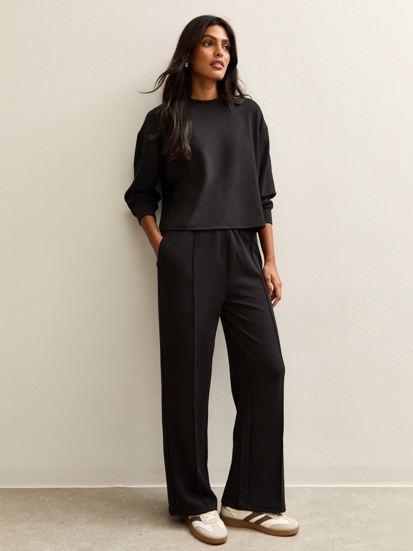 new-look-black-elasticated-waist-premium-wide-leg-joggers