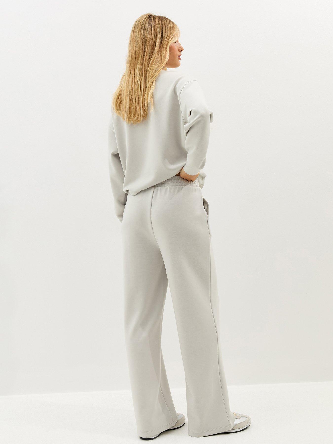 Image 2 of 5 of New Look Light Grey Premium Jersey Joggers