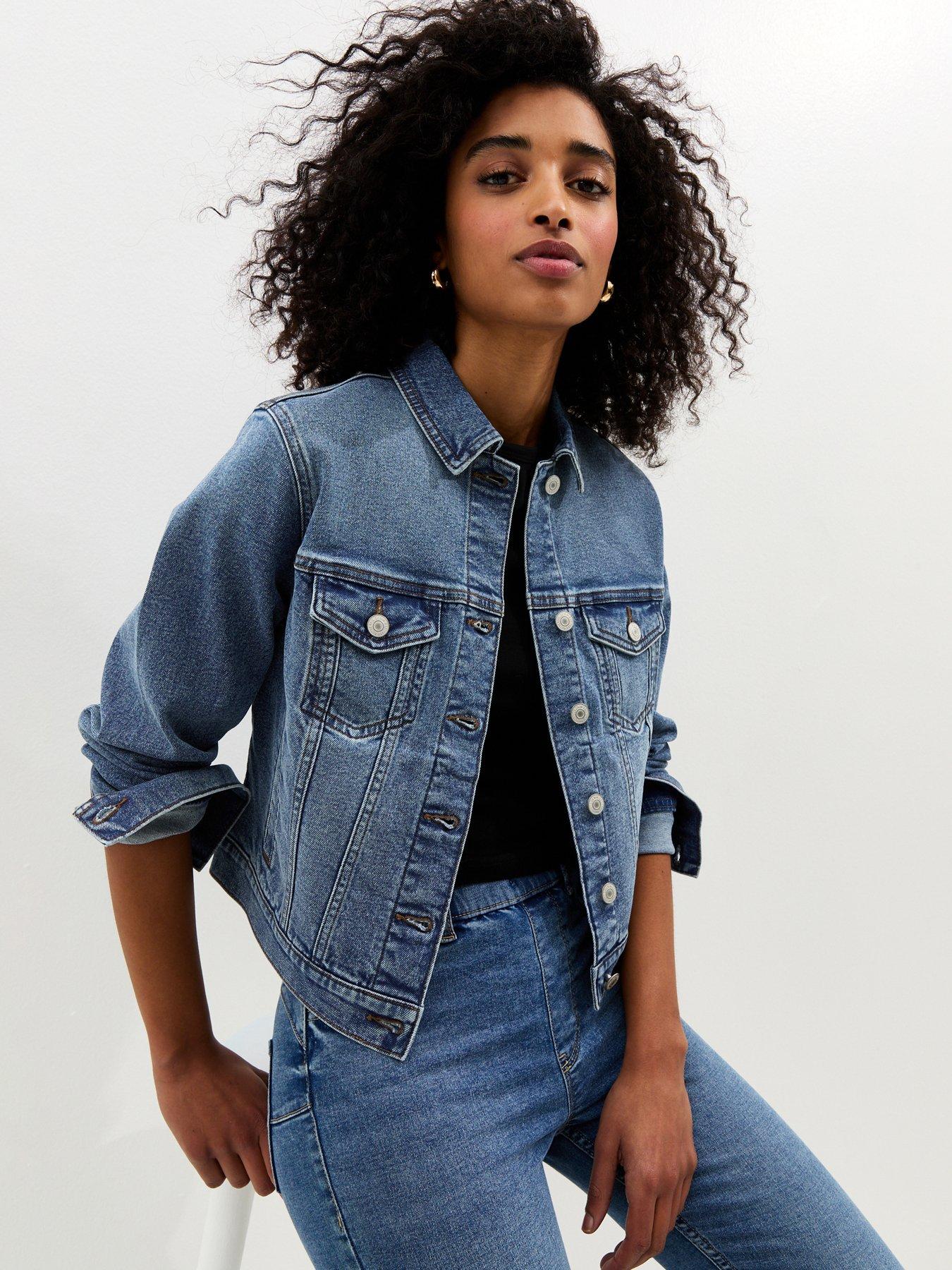New Look Mid Wash Denim Jacket - Blue