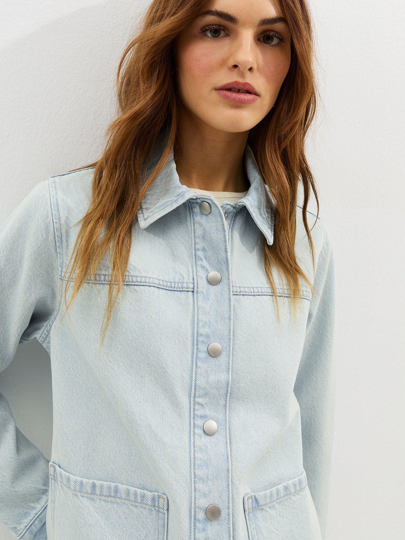  image of new-look-faded-denim-shacket-light-blue
