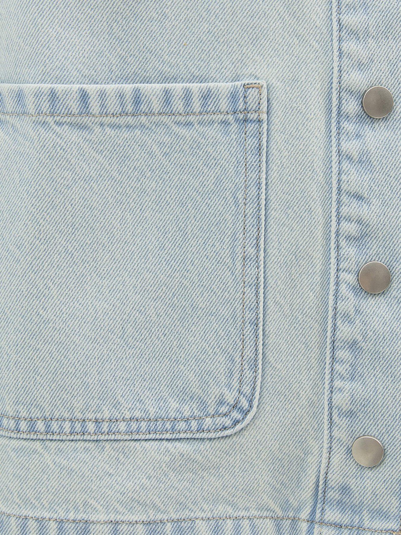  image of new-look-faded-denim-shacket-light-blue