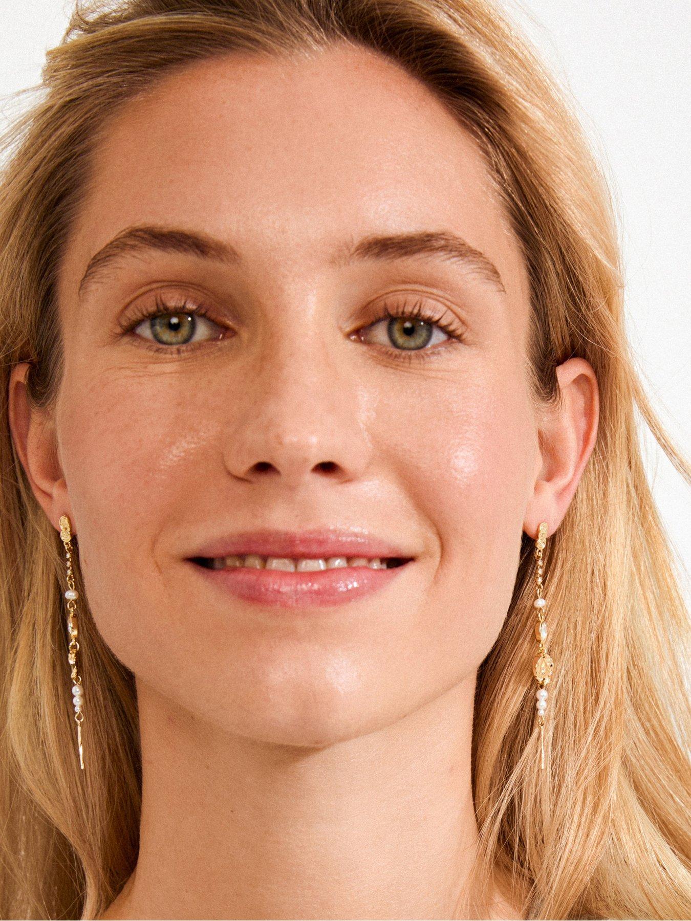 stillFront image of pilgrim-fire-earrings-gold-plated