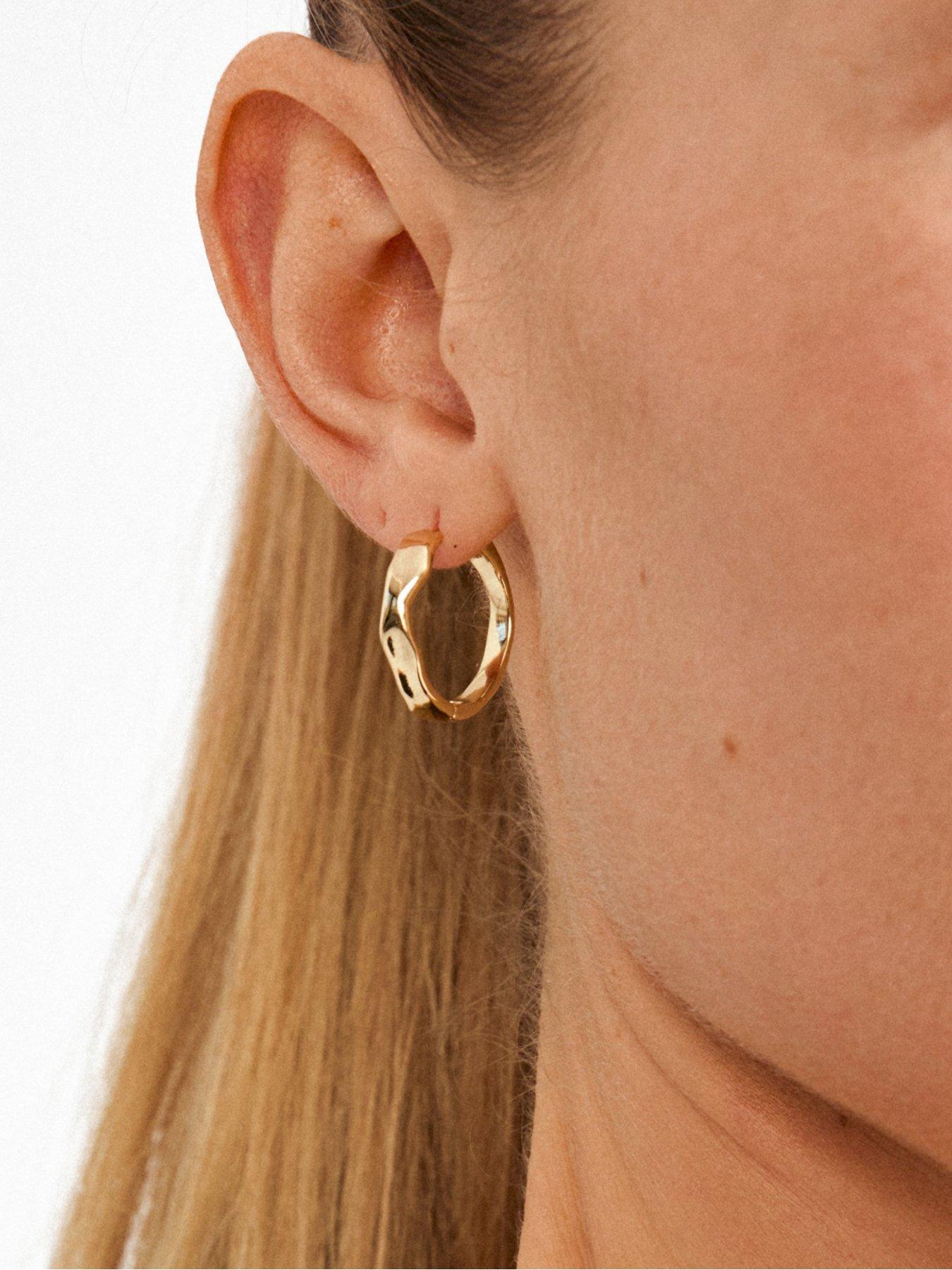 Image 3 of 3 of Pilgrim EMBER hoop earrings gold-plated