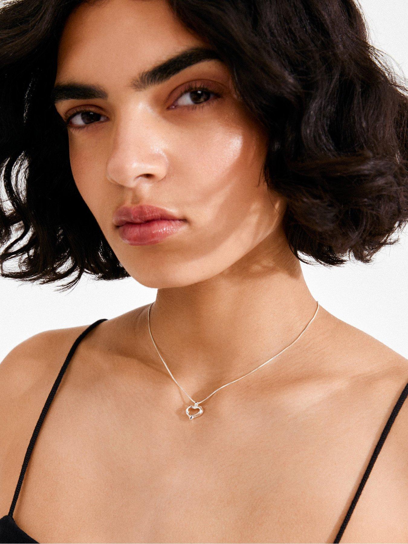  image of pilgrim-iris-necklace-silver-plated